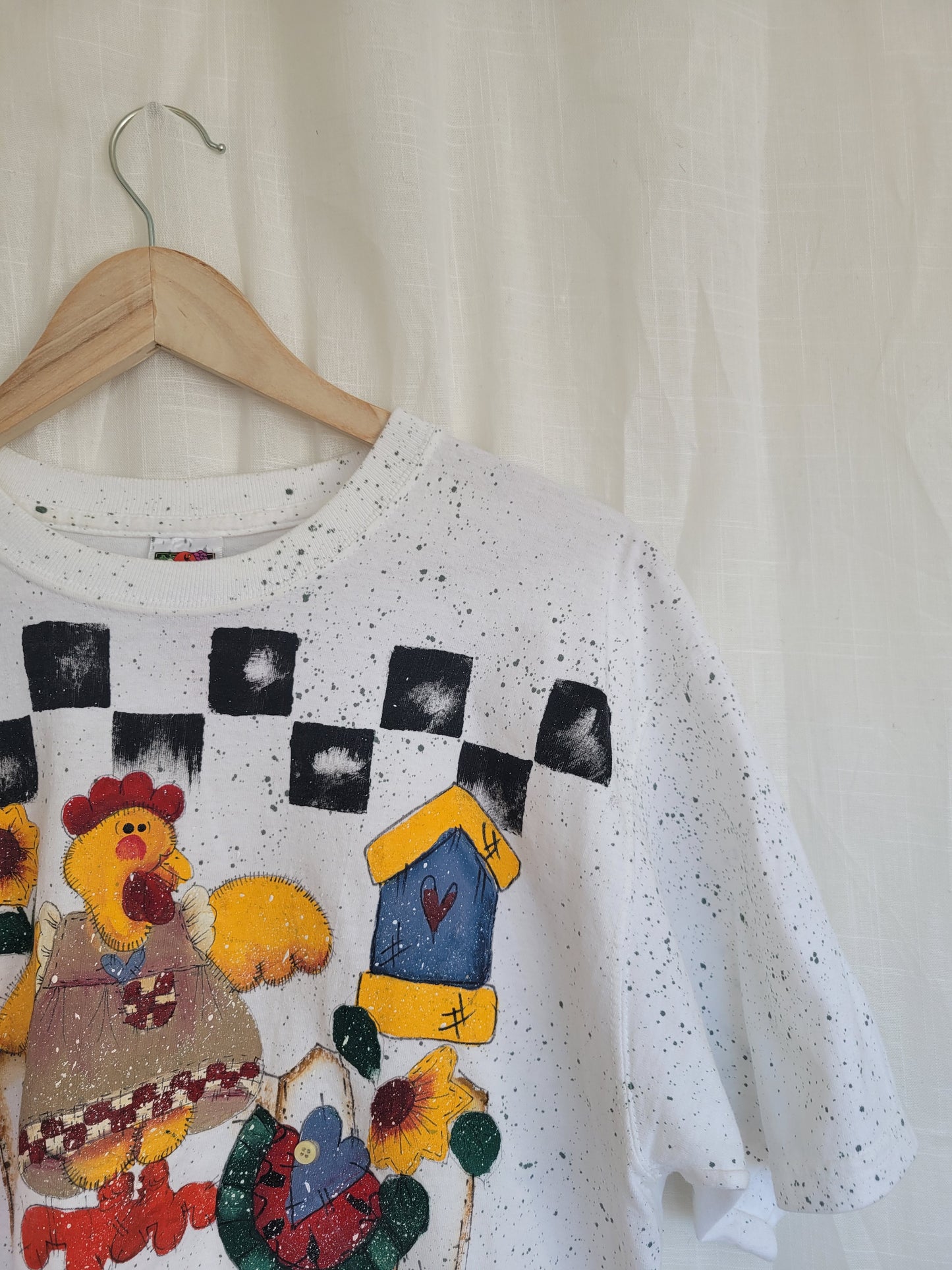 Sunflower Song π - vintage t-shirt with late summer/autumn print - size L