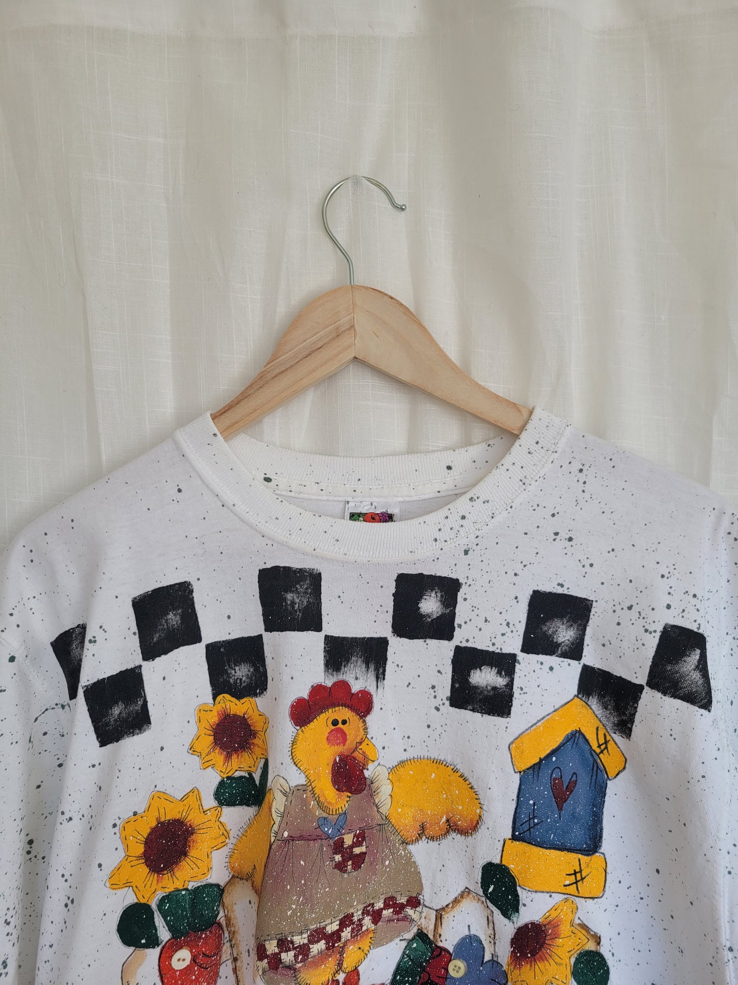 Sunflower Song π - vintage t-shirt with late summer/autumn print - size L