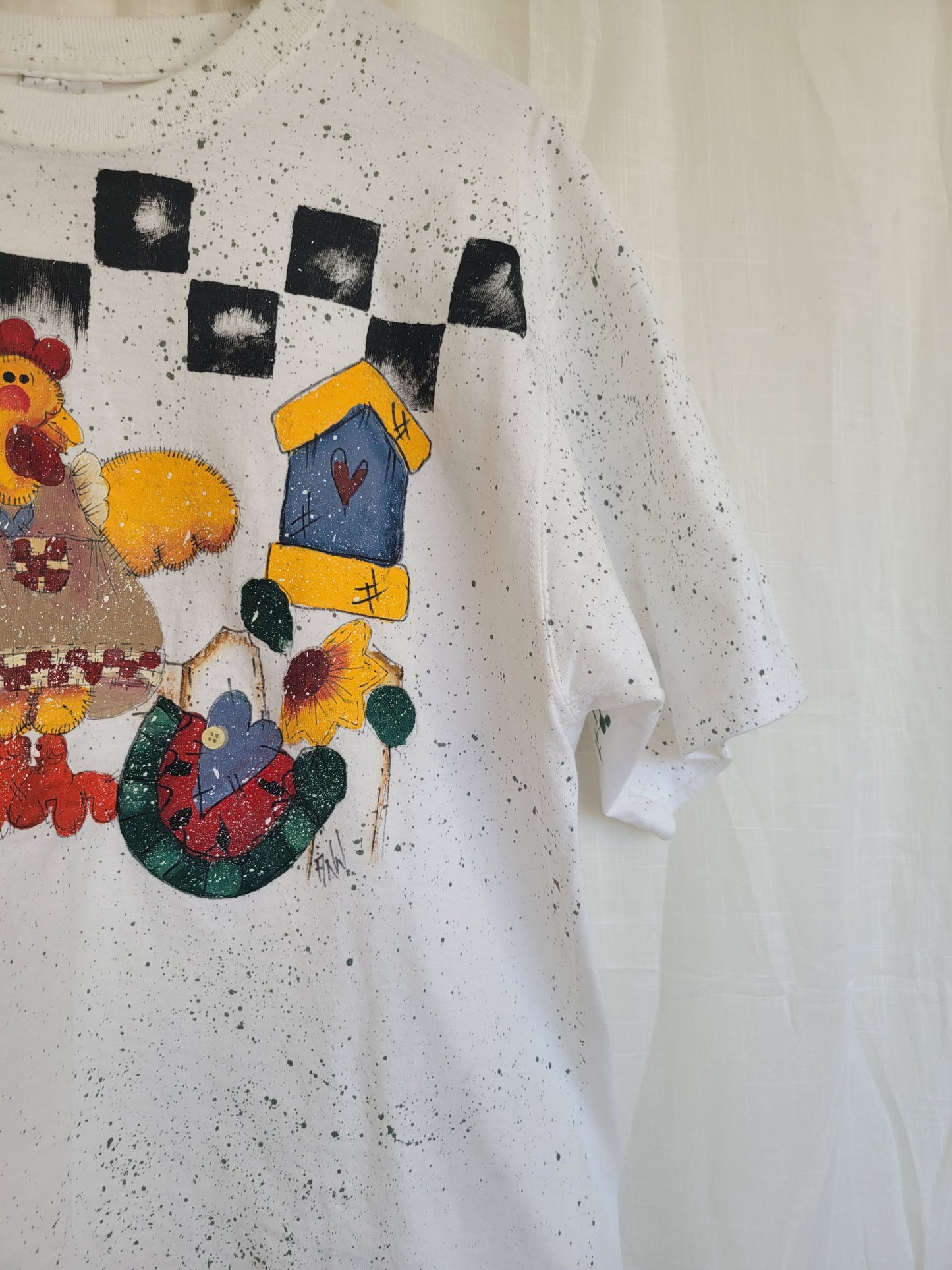 Sunflower Song π - vintage t-shirt with late summer/autumn print - size L