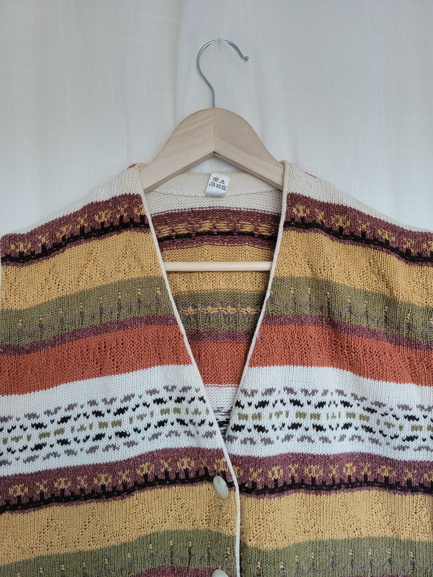 ๐พ Fields of Amber - vintage vest with autumn colours - size L