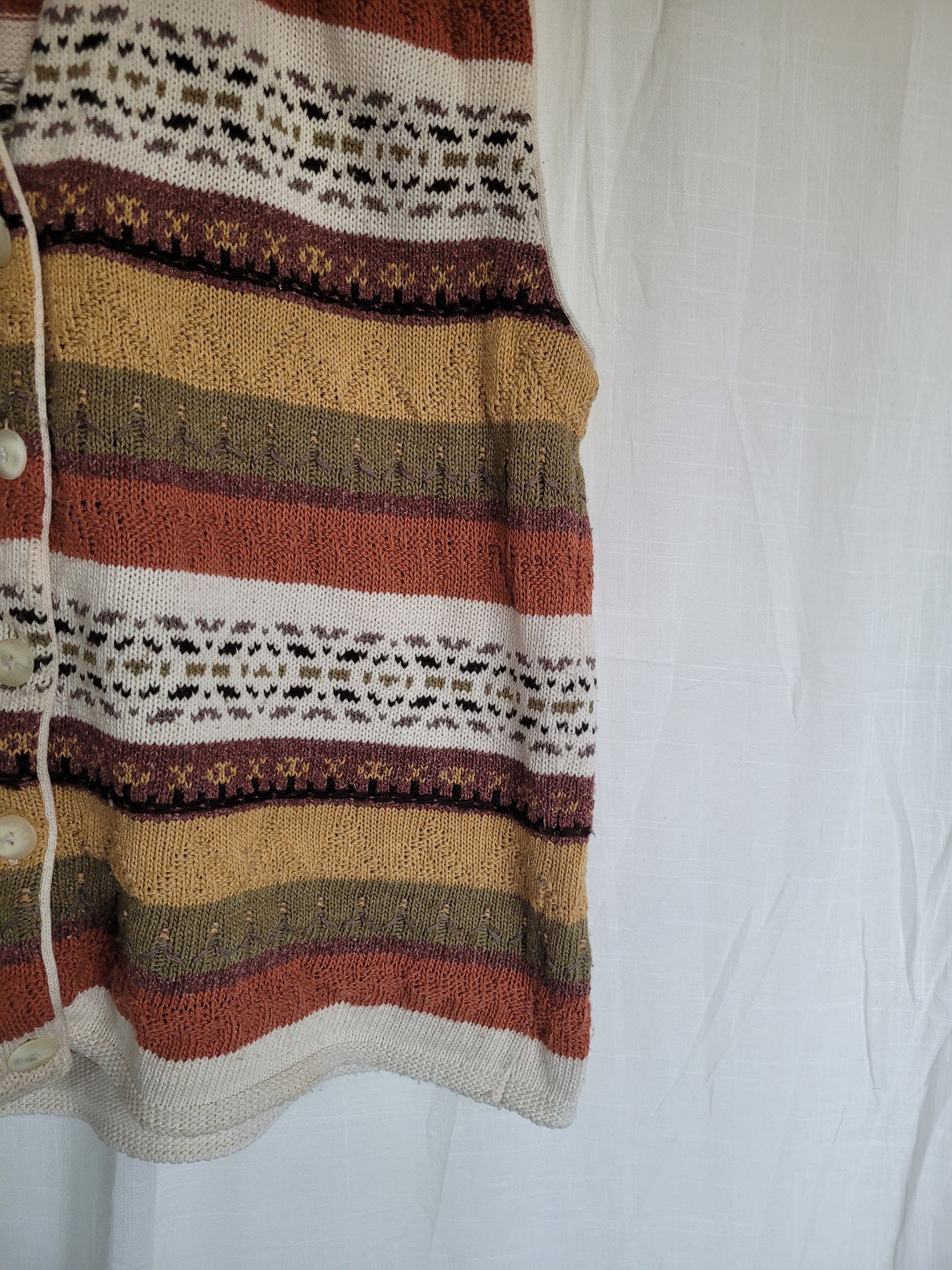 ๐พ Fields of Amber - vintage vest with autumn colours - size L