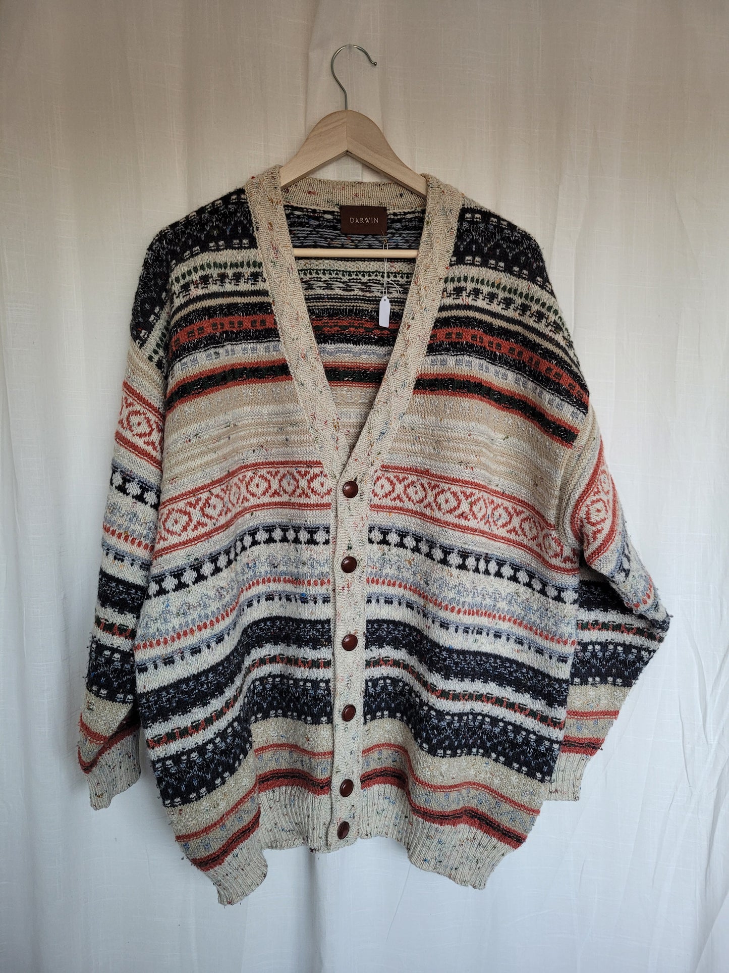🍂 Grandpa’s Harvest Knit - vintage grandpa vibe knitted cardigan - size XL/XXL