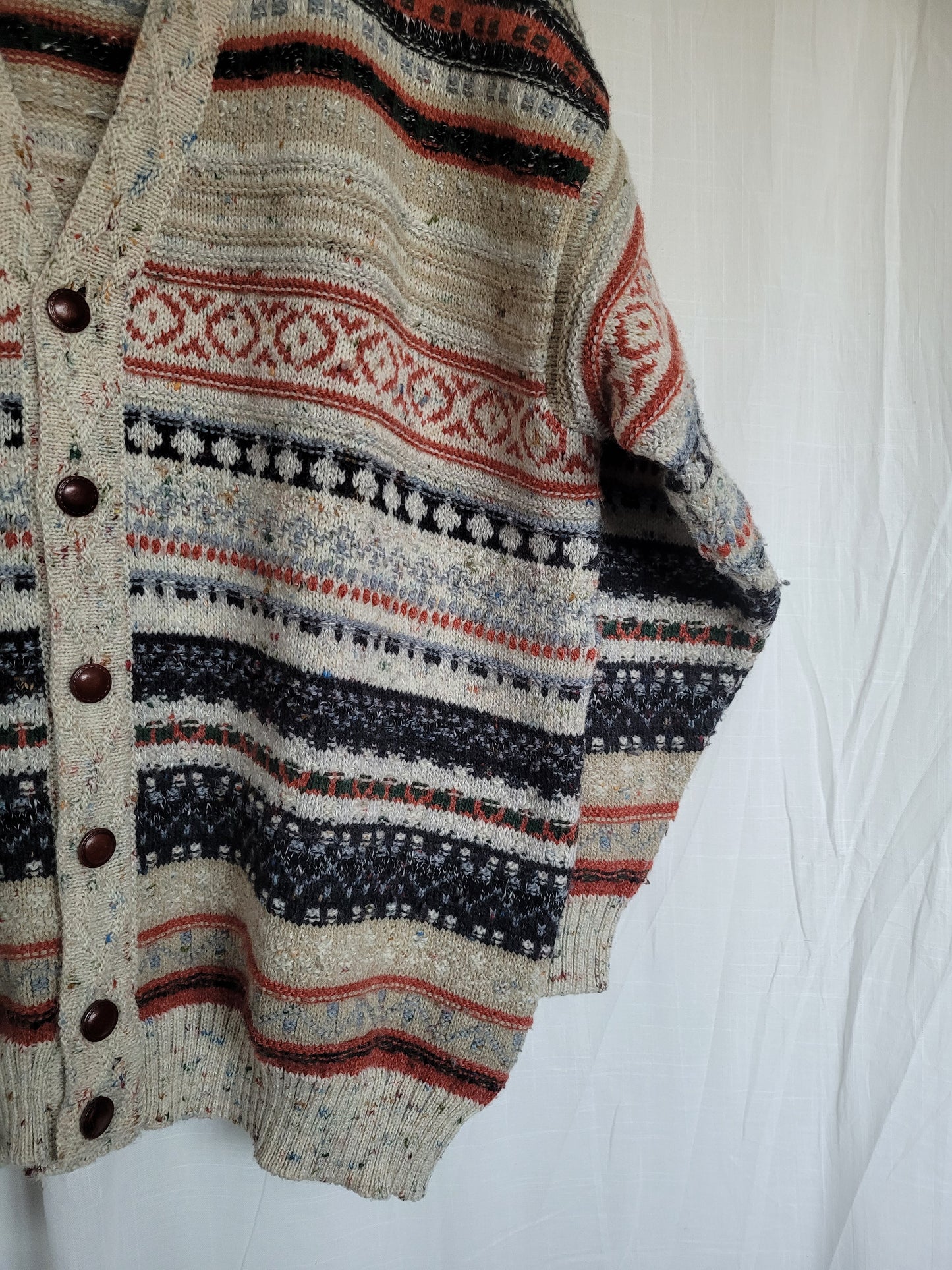 🍂 Grandpa’s Harvest Knit - vintage grandpa vibe knitted cardigan - size XL/XXL