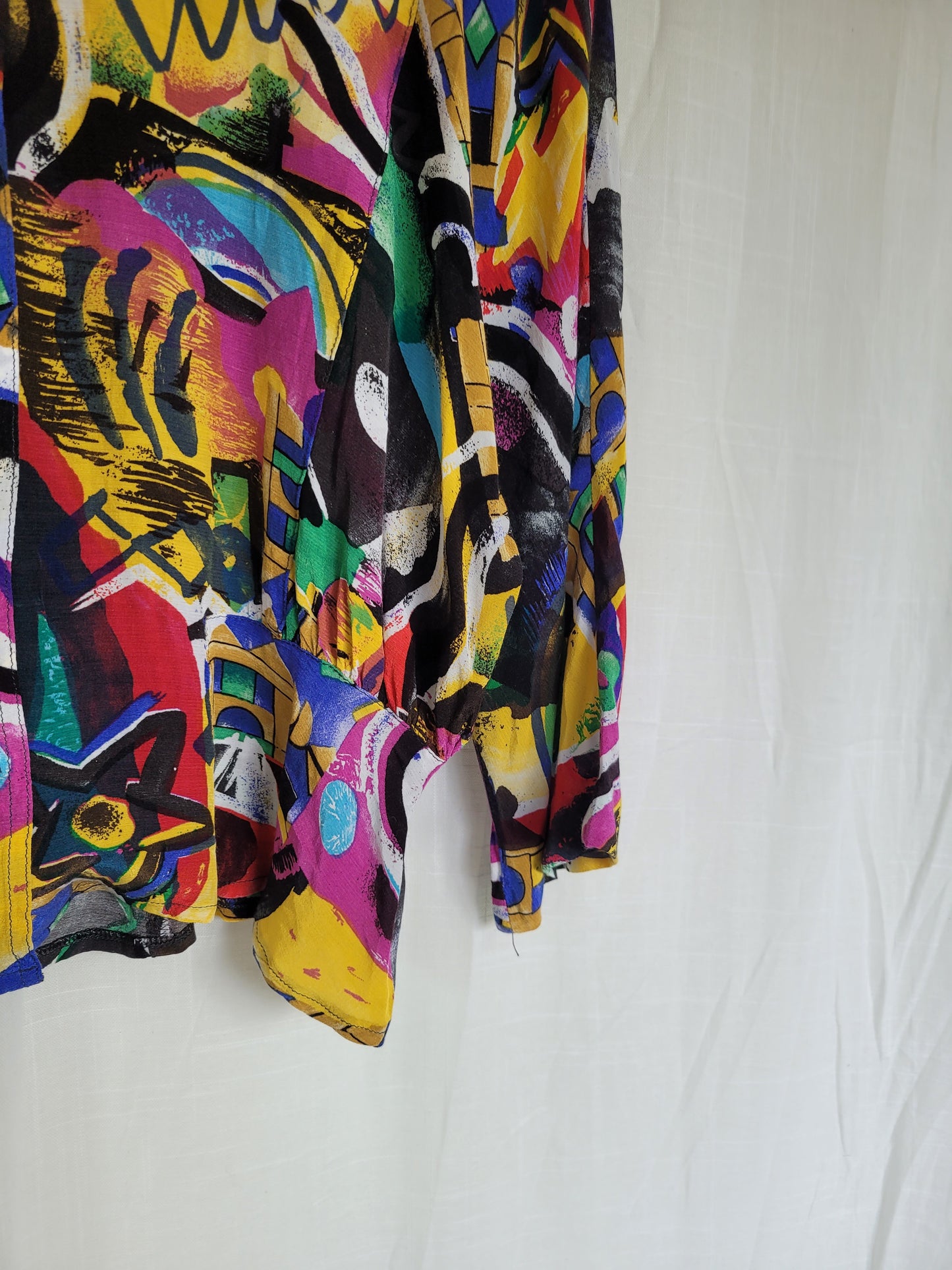 β¨ Abstract Daydream - vintage funky abstract blouse - size L