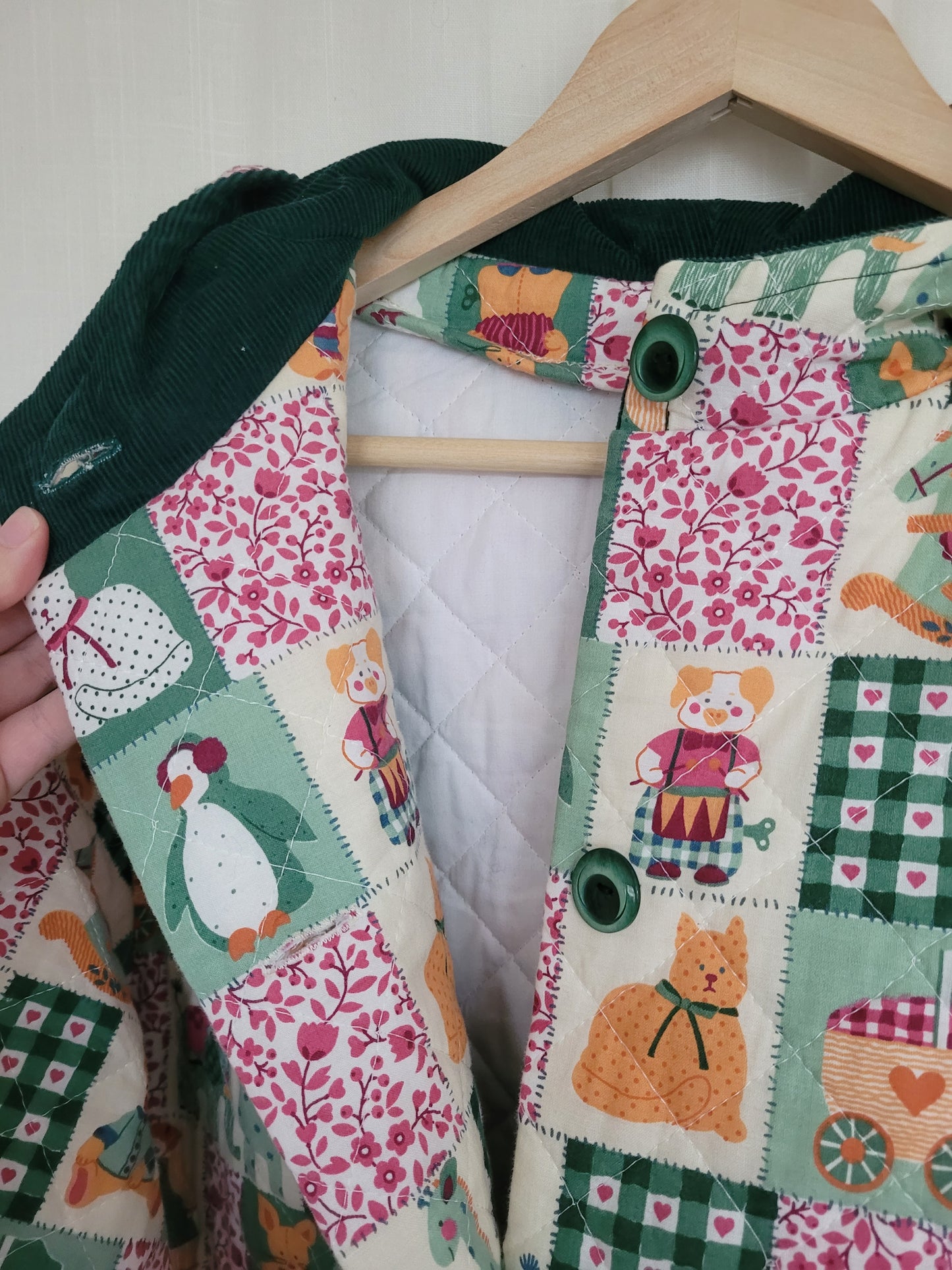 π Made with Love - vintage fun quilted jacket - size M/L (boxy fit!)