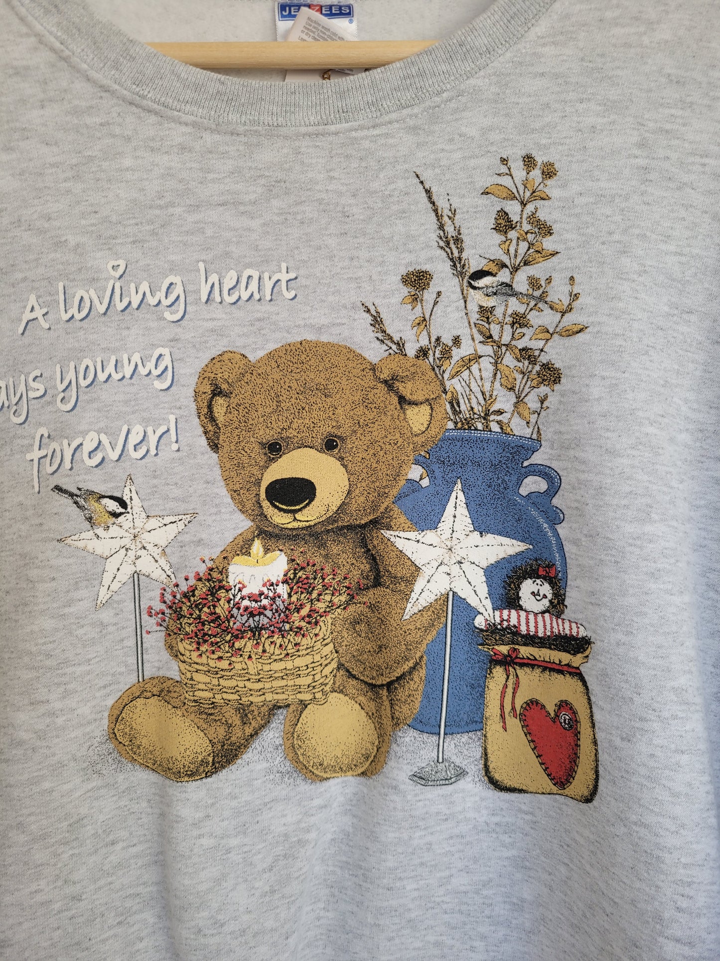 🧸 A Teddy’s Christmas Wish - vintage crewneck sweater with cute print - size L