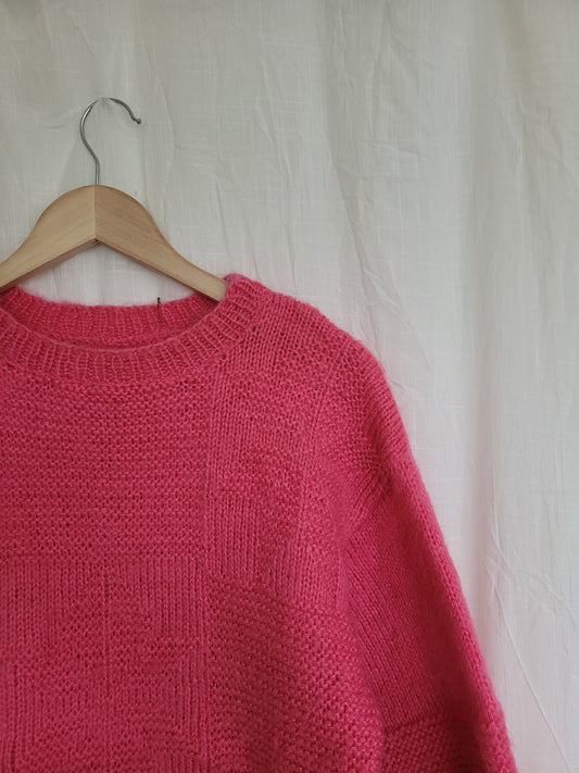 🌸 Candy Floss Hug - vintage handknitted sweater - size S/M