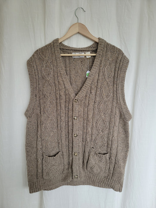 ๐ฟ Pocket Daydream - vintage cable knitted spencer - size L/XL