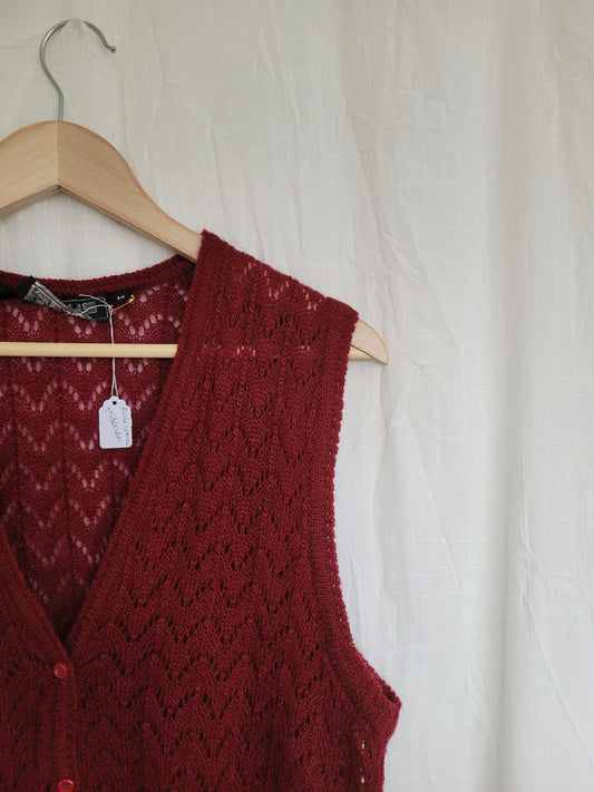 🍒 Cherry Patch - vintage crochet spencer - size S/M