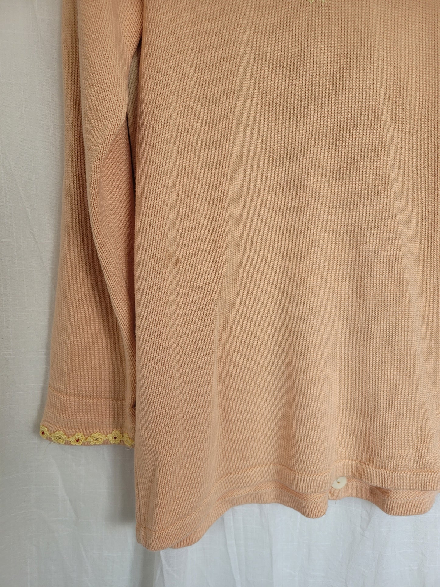 πΌ Ladybird Garden - vintage cardigan with ladybirds (Perfectly Imperfect) - size L