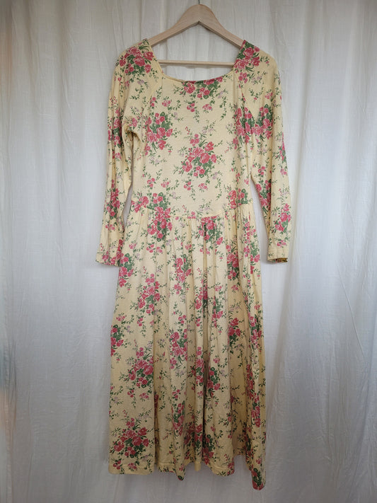 🌸 Buttercup Garden - vintage Laura Ashley dress - size L