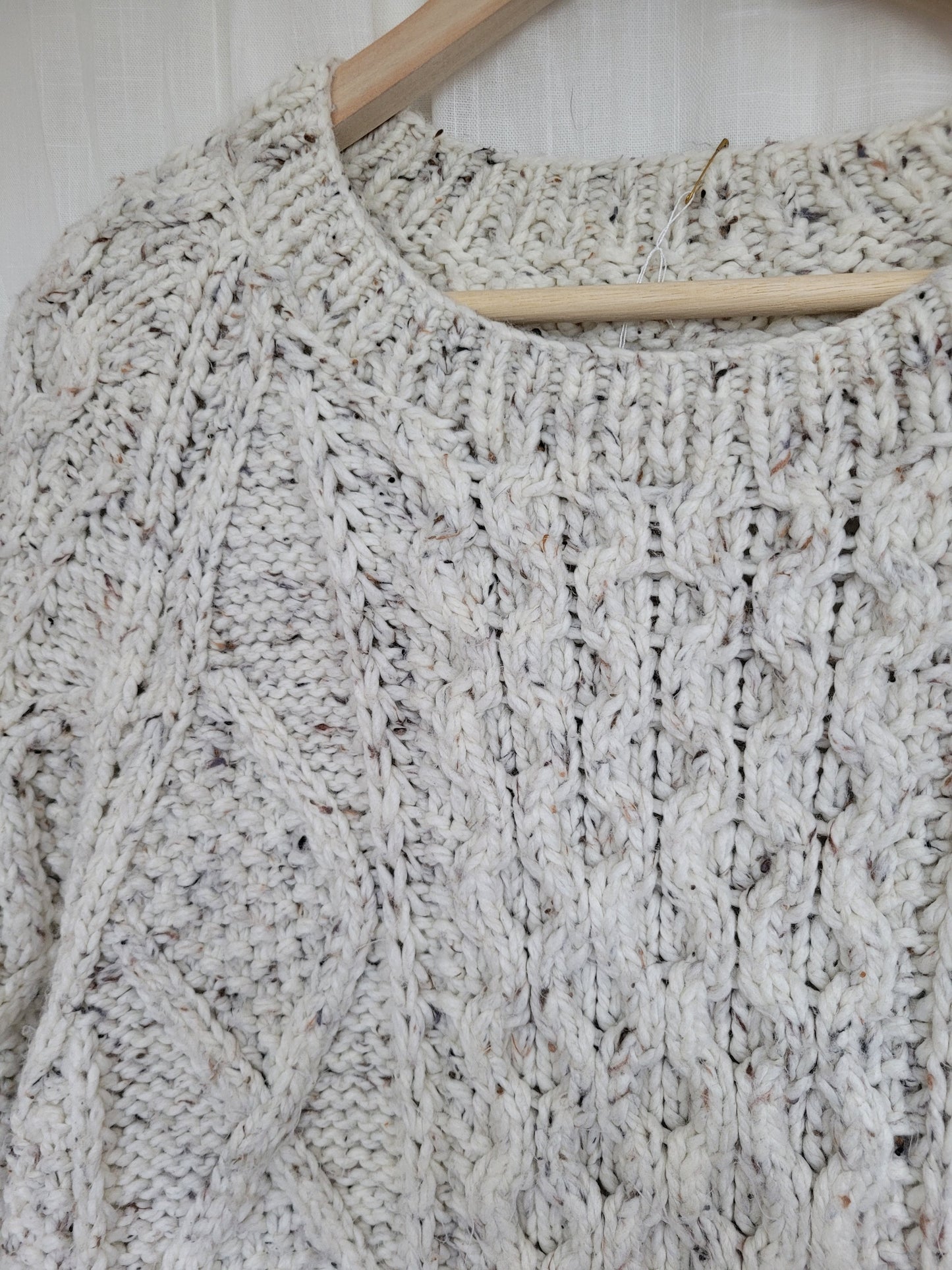 π€ The Fisherman's Dream - handknitted cable sweater - size L