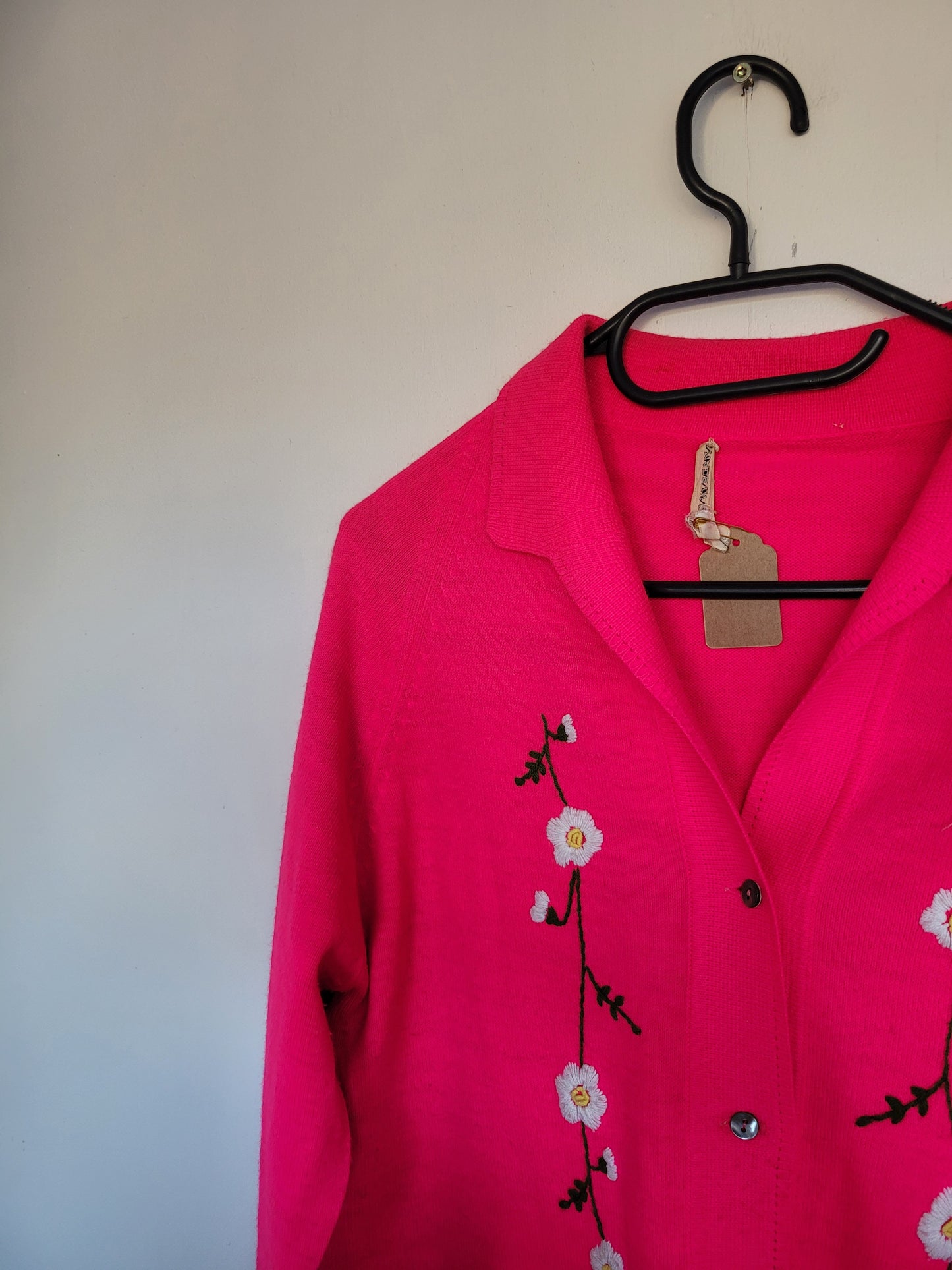 Neon Pink Flowers vest - S/M