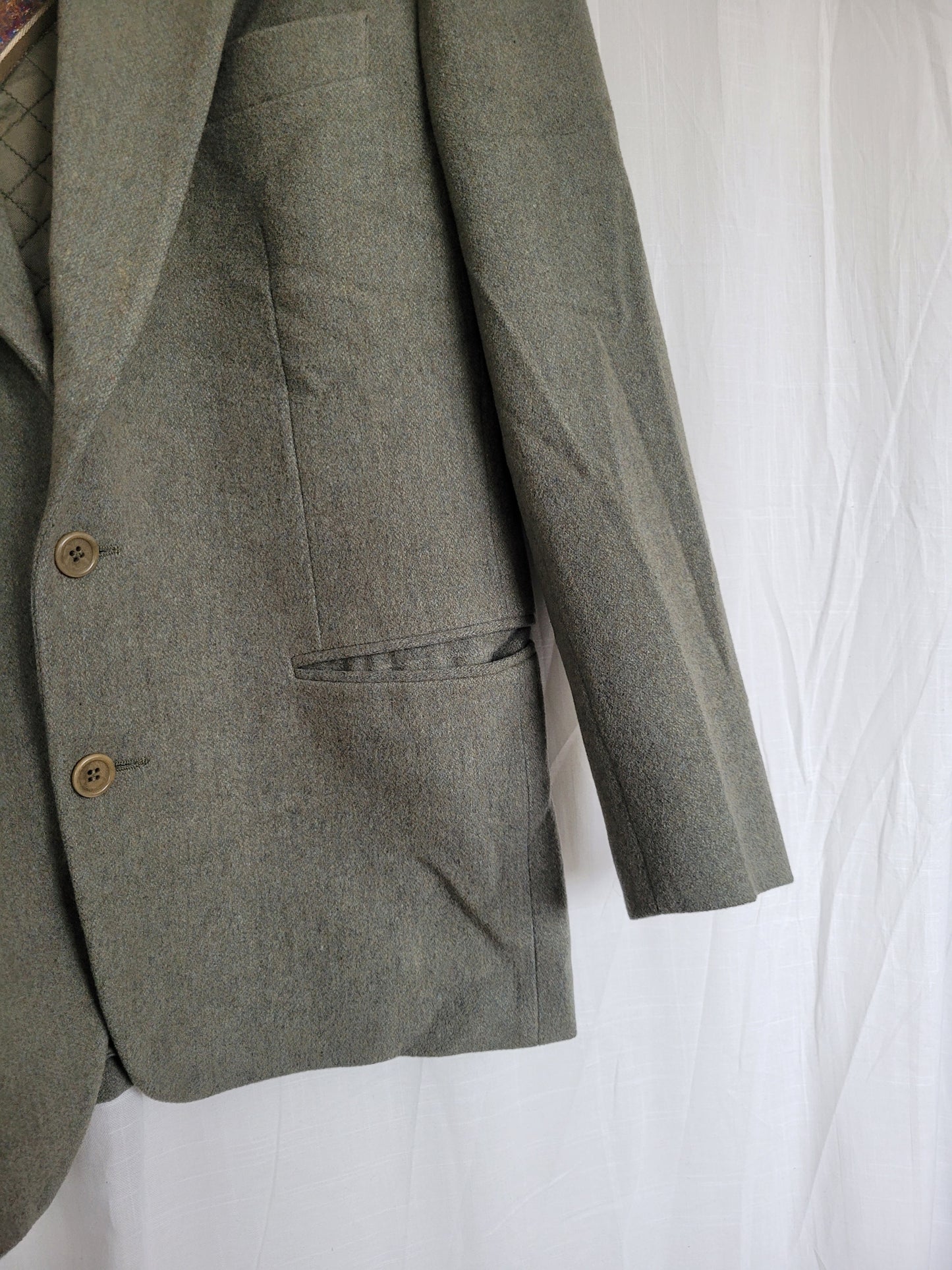 π
Whispers of Dawn - vintage green/grey blazer - size L/XL