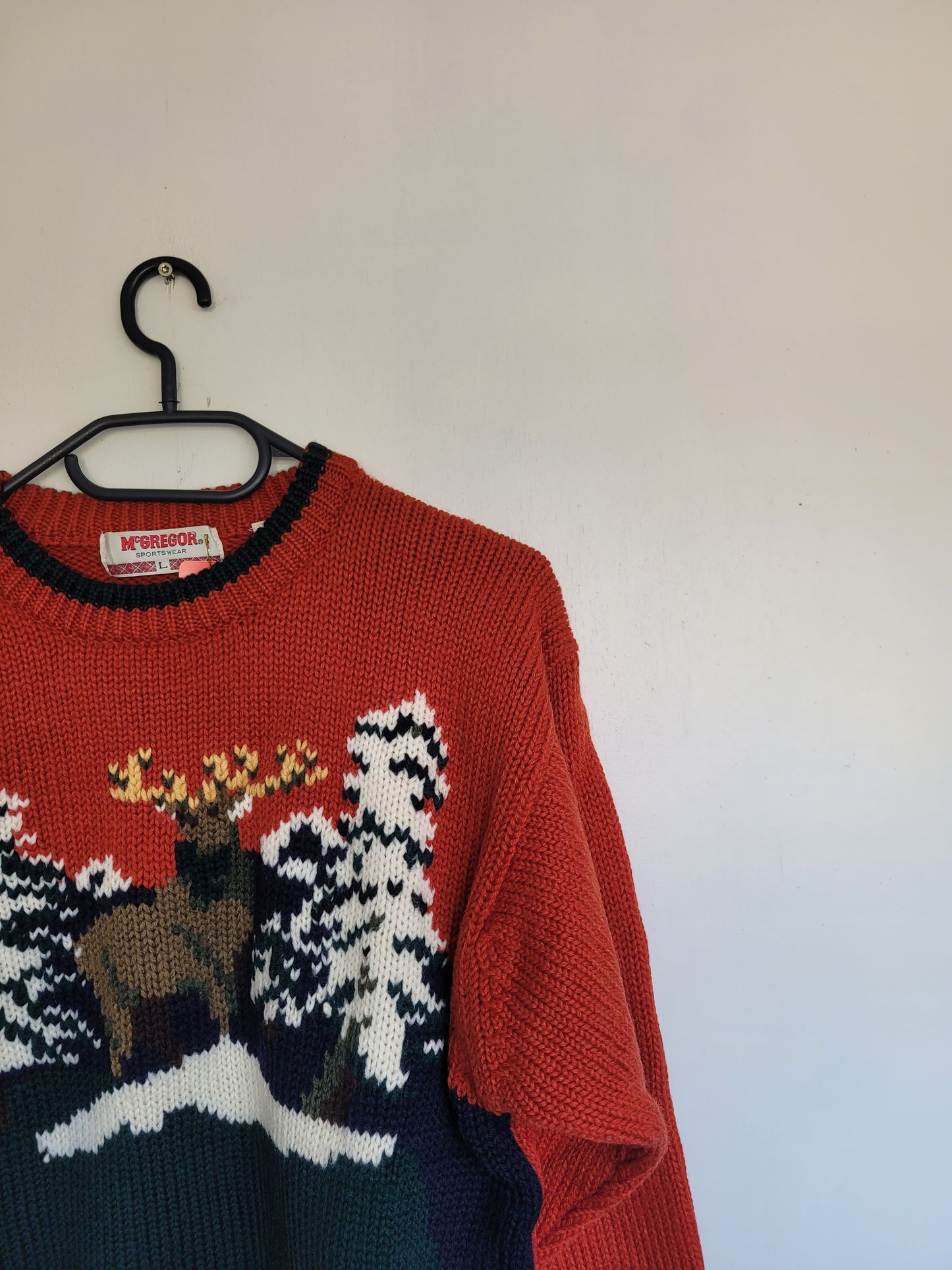 Valley Watch 🦌 - vintage trui met afbeelding van een hert - maat L