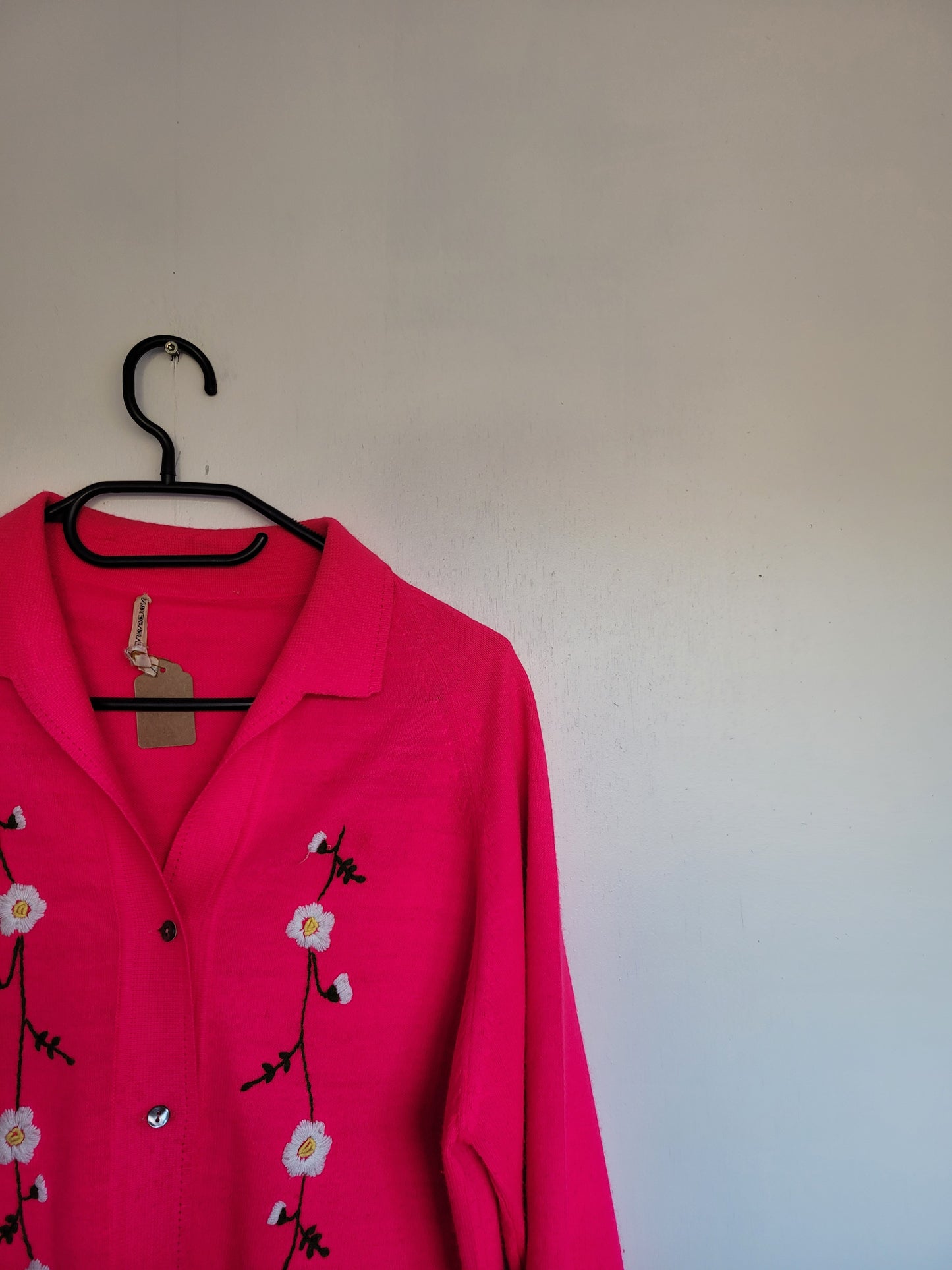 Neon Pink Flowers vest - S/M