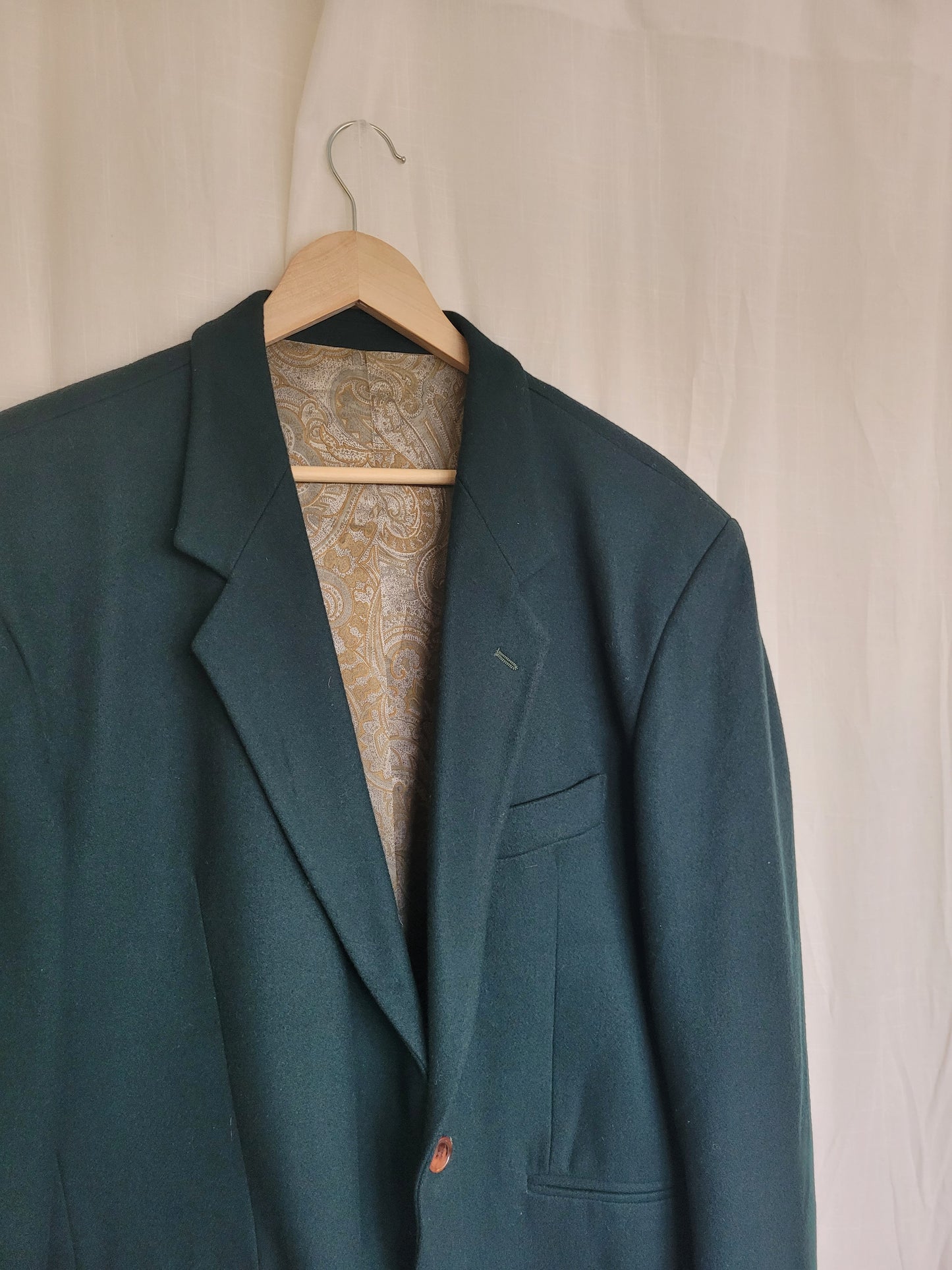 π² Evergreen Silence - dark green vintage blazer - size XL/XXL
