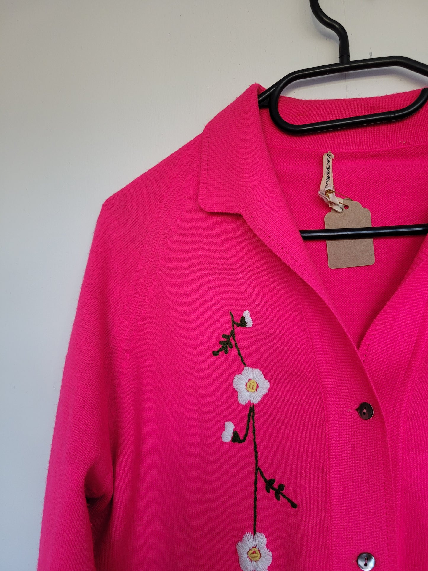 Neon Pink Flowers vest - S/M