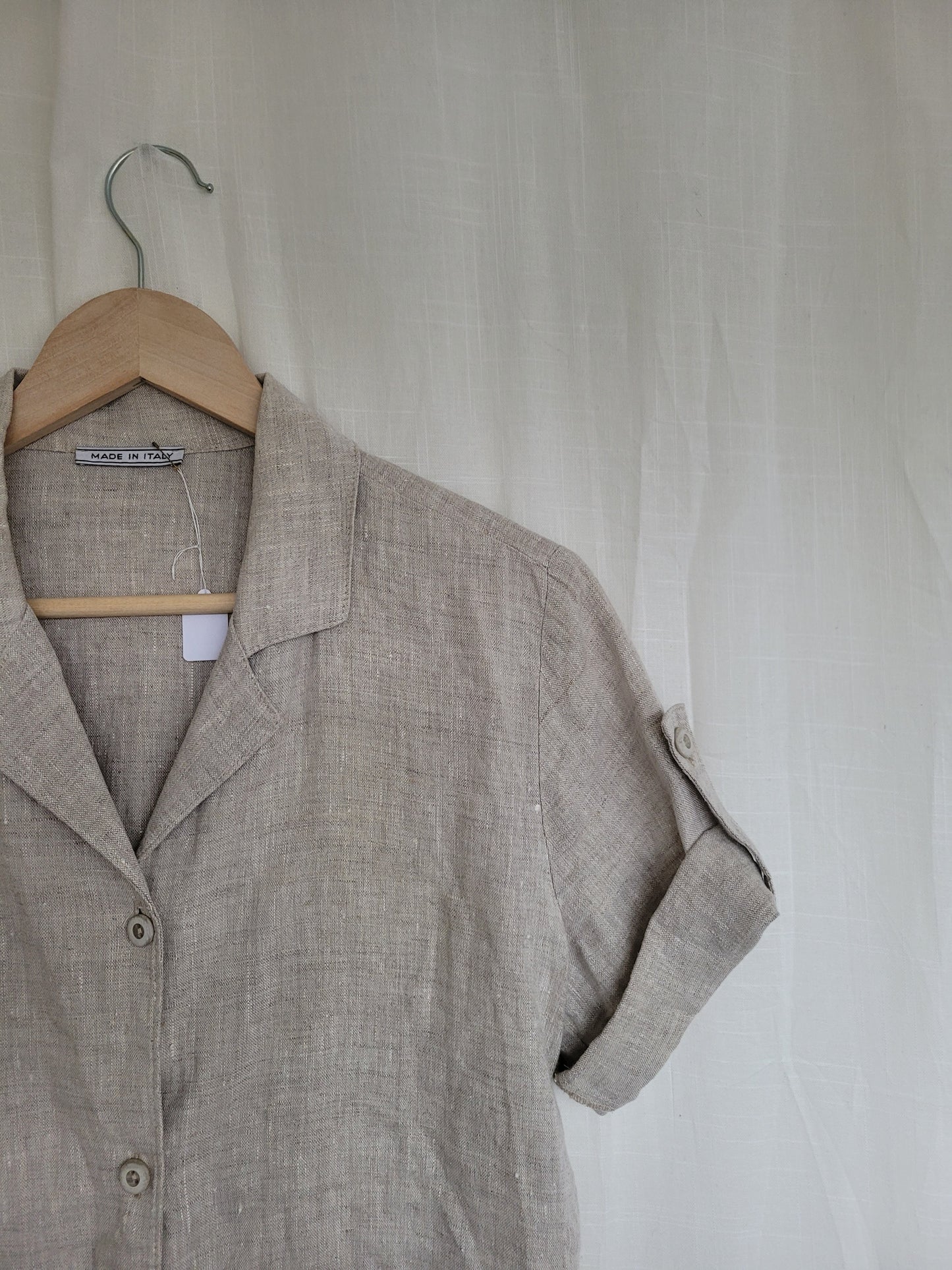🤍 Quiet Simplicity - simple linen blouse - size M/L