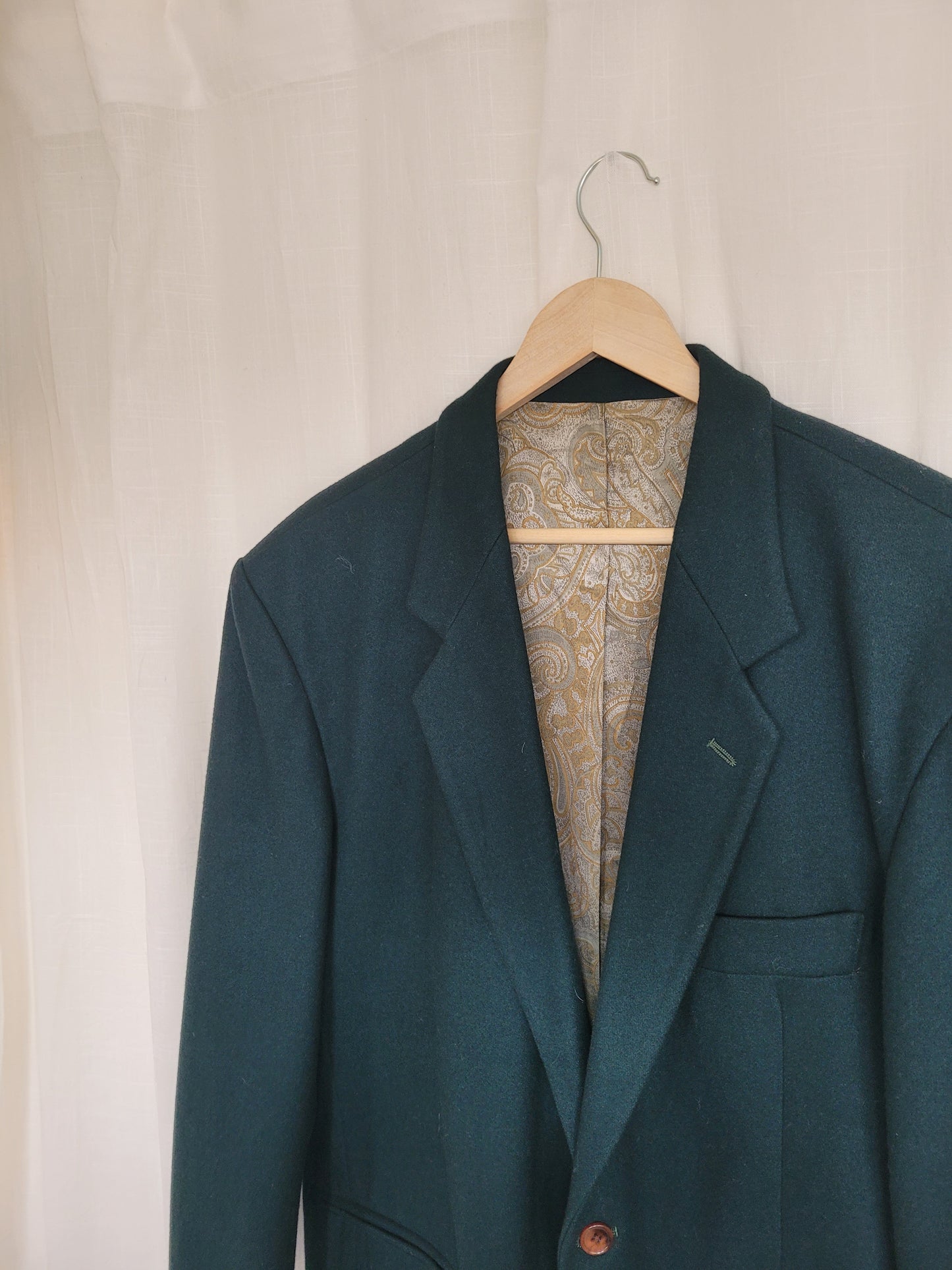 π² Evergreen Silence - dark green vintage blazer - size XL/XXL