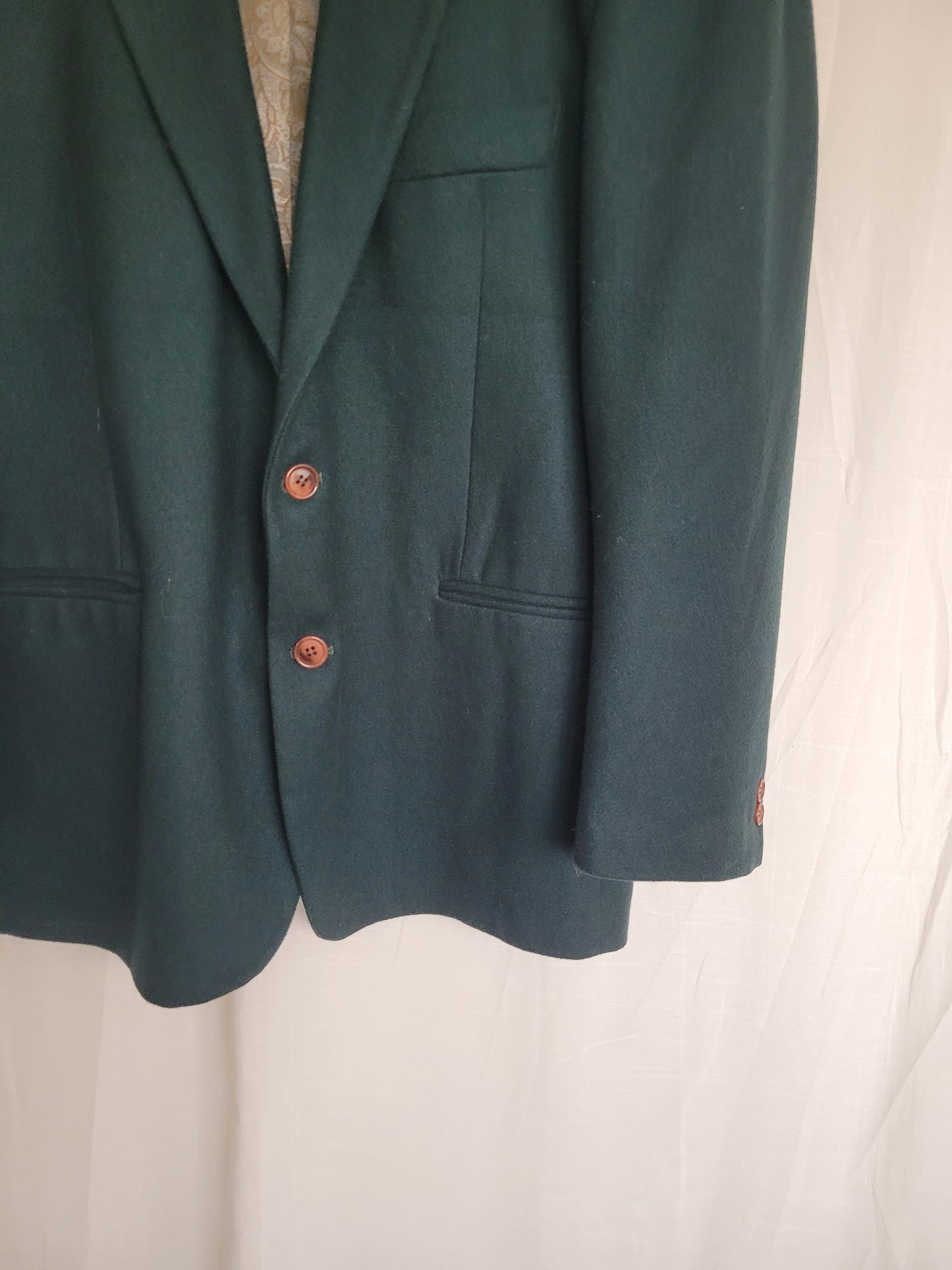 π² Evergreen Silence - dark green vintage blazer - size XL/XXL