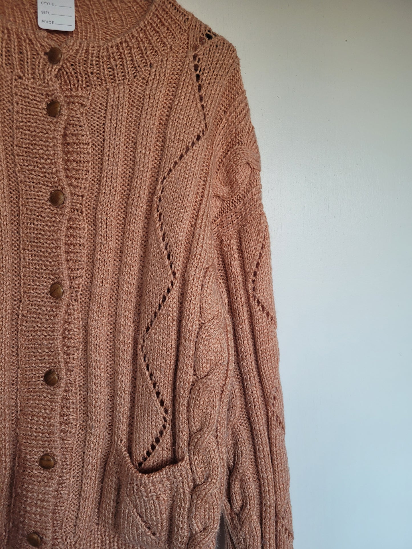 The Salmon Cable Knit vest - M/L