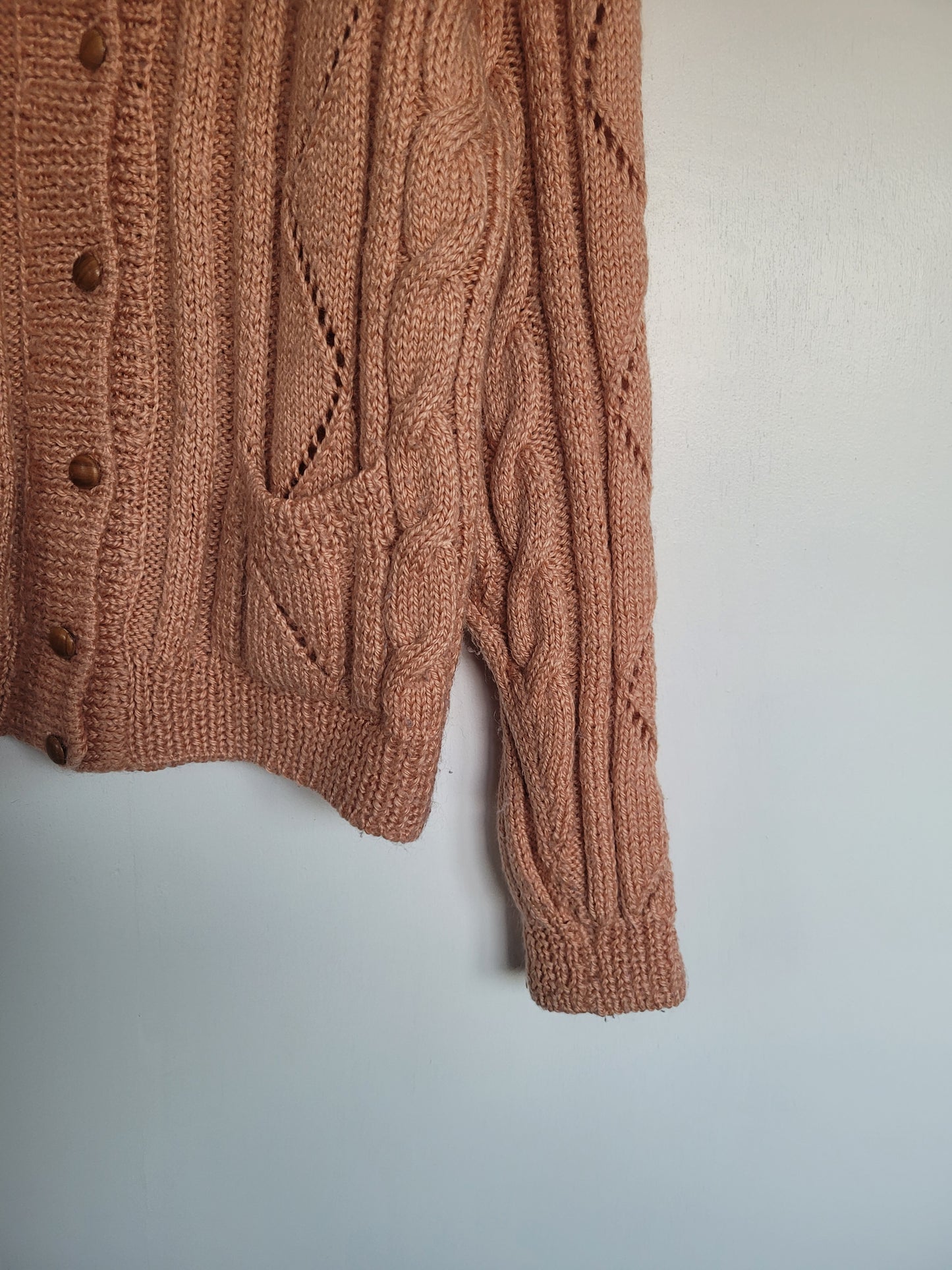 The Salmon Cable Knit vest - M/L