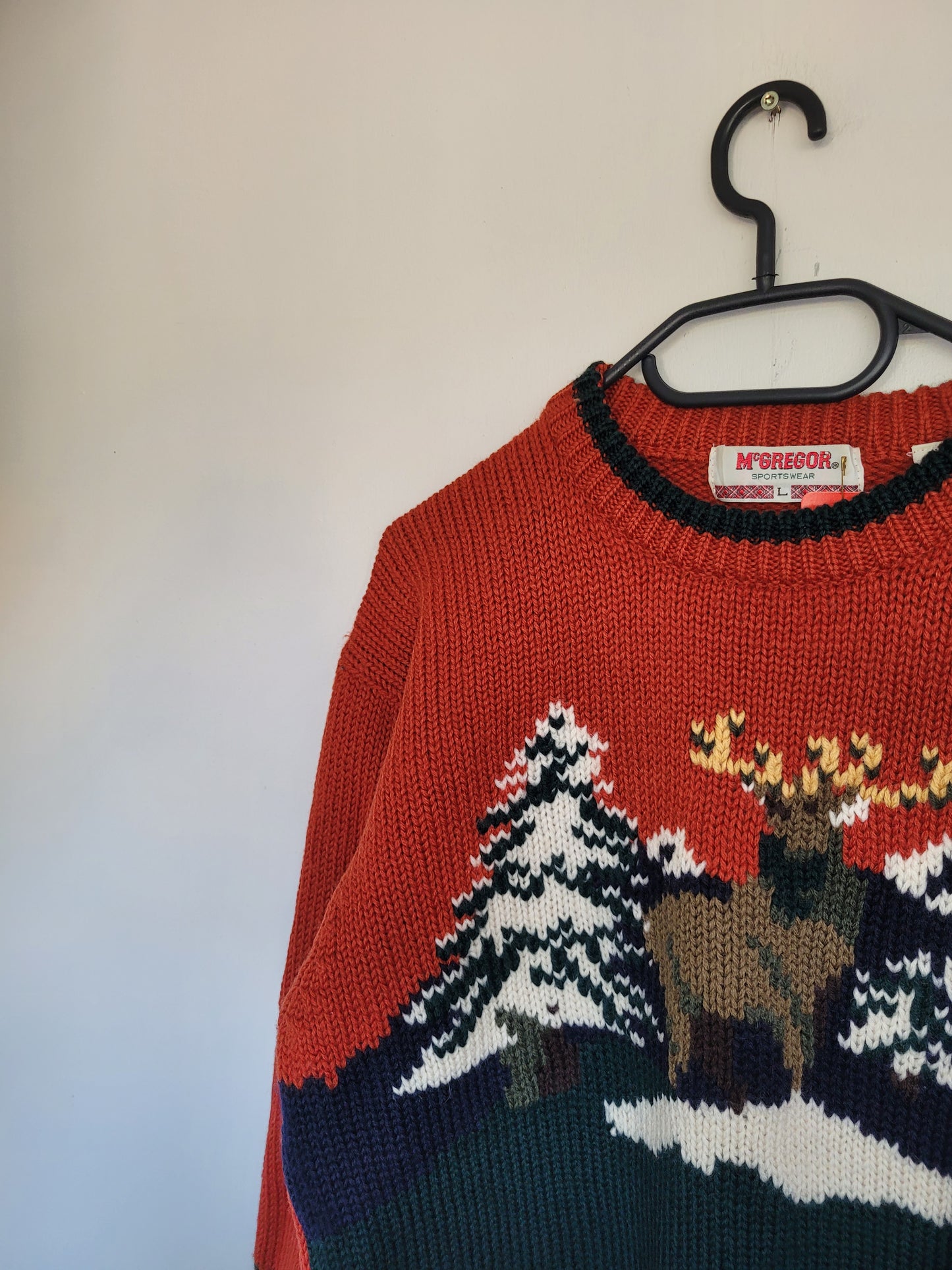 Valley Watch 🦌 - vintage trui met afbeelding van een hert - maat L
