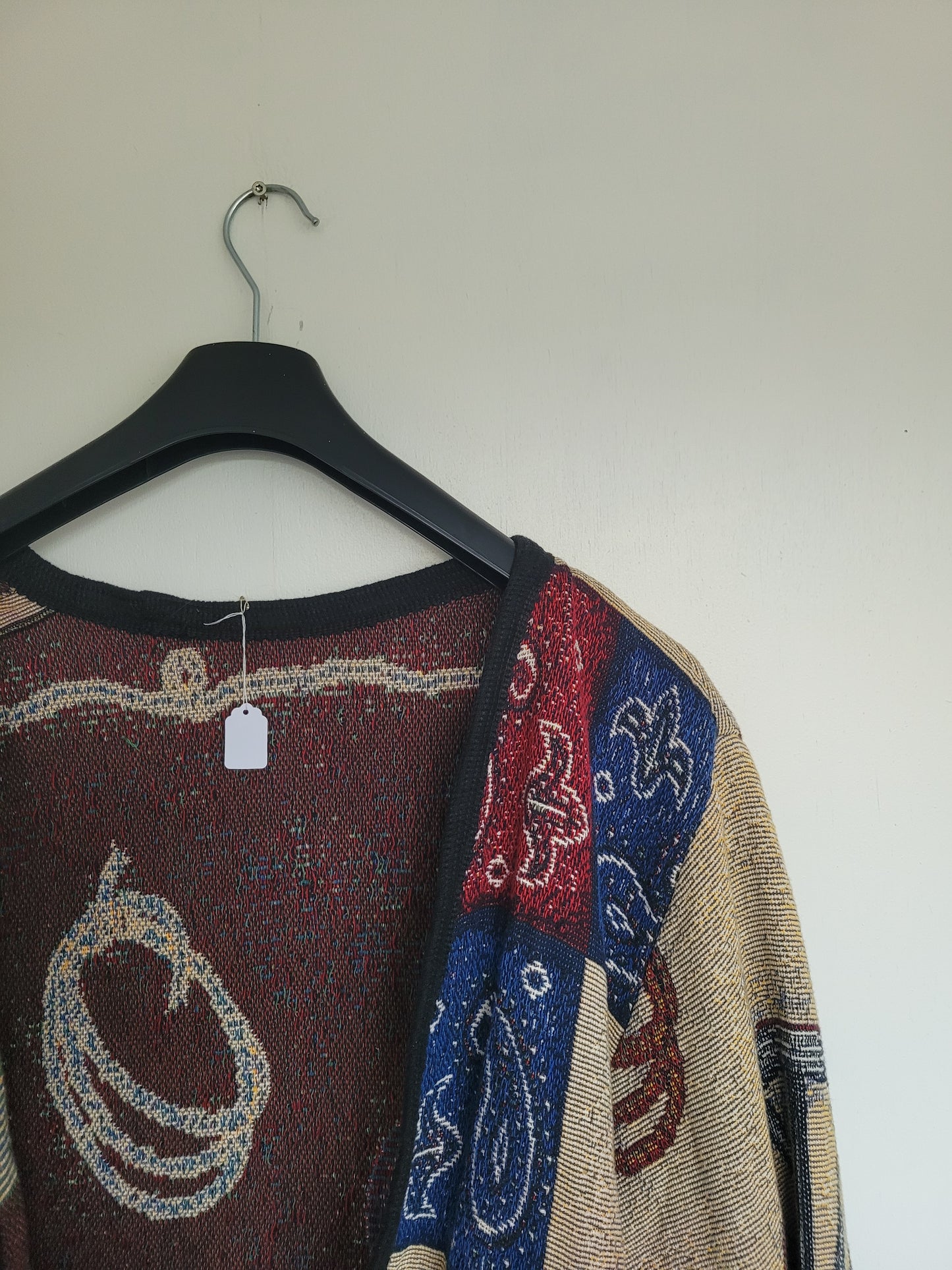 Cowboy’s Keepsake 🤠 - vintage tapestry jasje met verschillende western/cowboy afbeeldingen - maat L