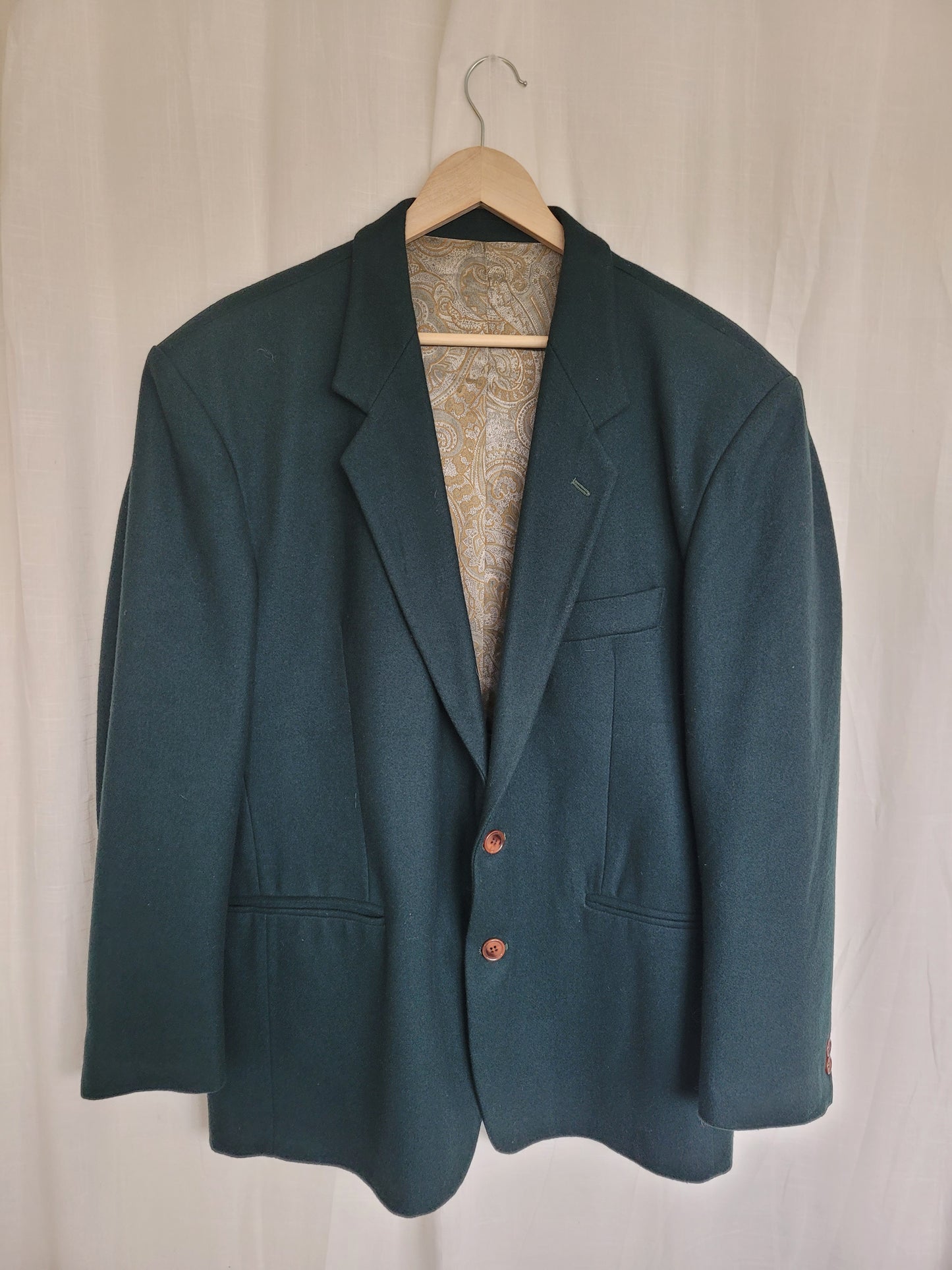 π² Evergreen Silence - dark green vintage blazer - size XL/XXL