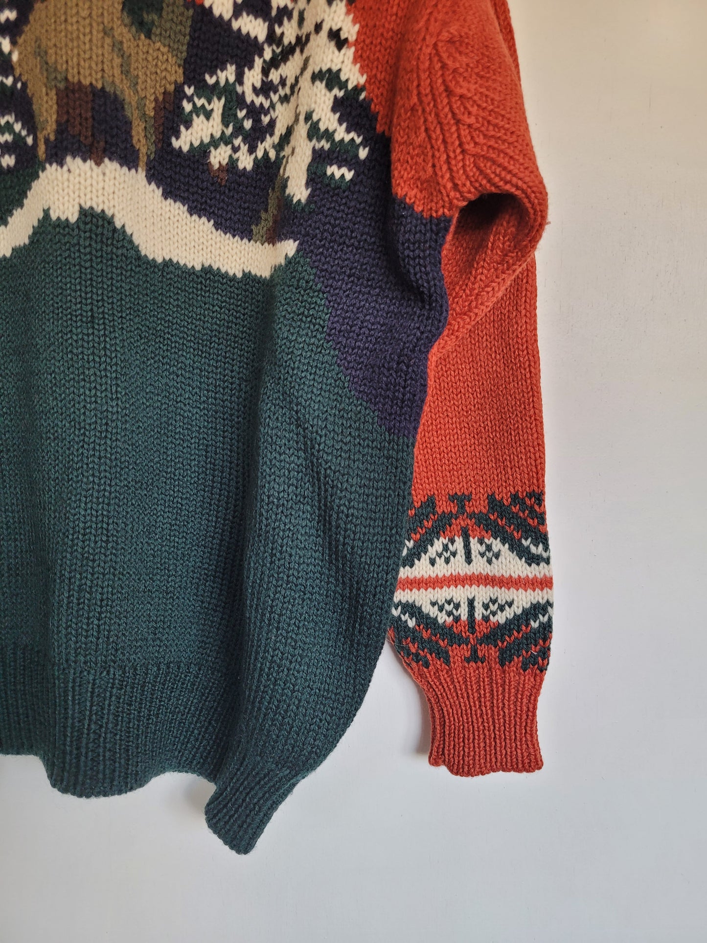 Valley Watch 🦌 - vintage trui met afbeelding van een hert - maat L