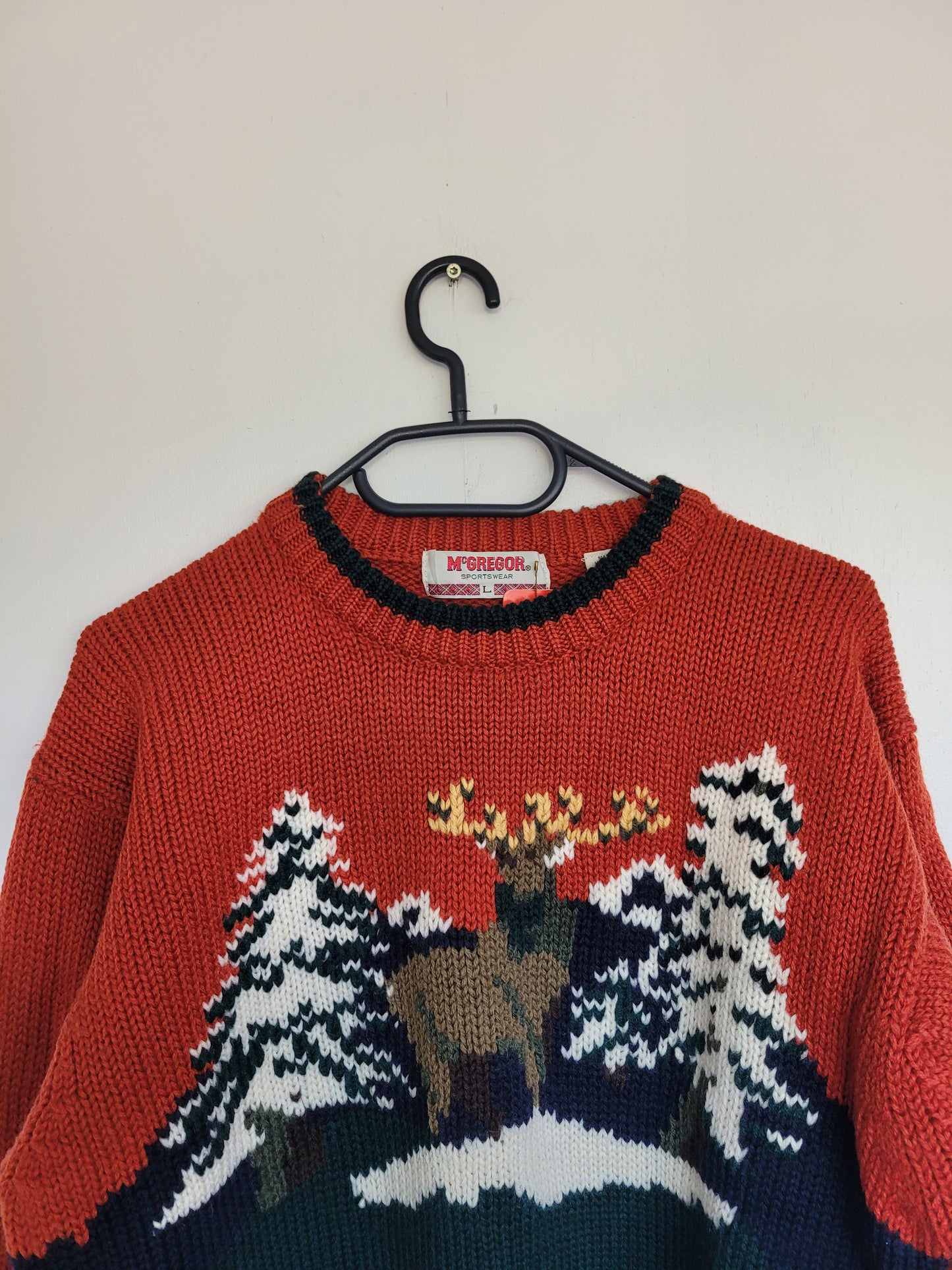 Valley Watch 🦌 - vintage trui met afbeelding van een hert - maat L