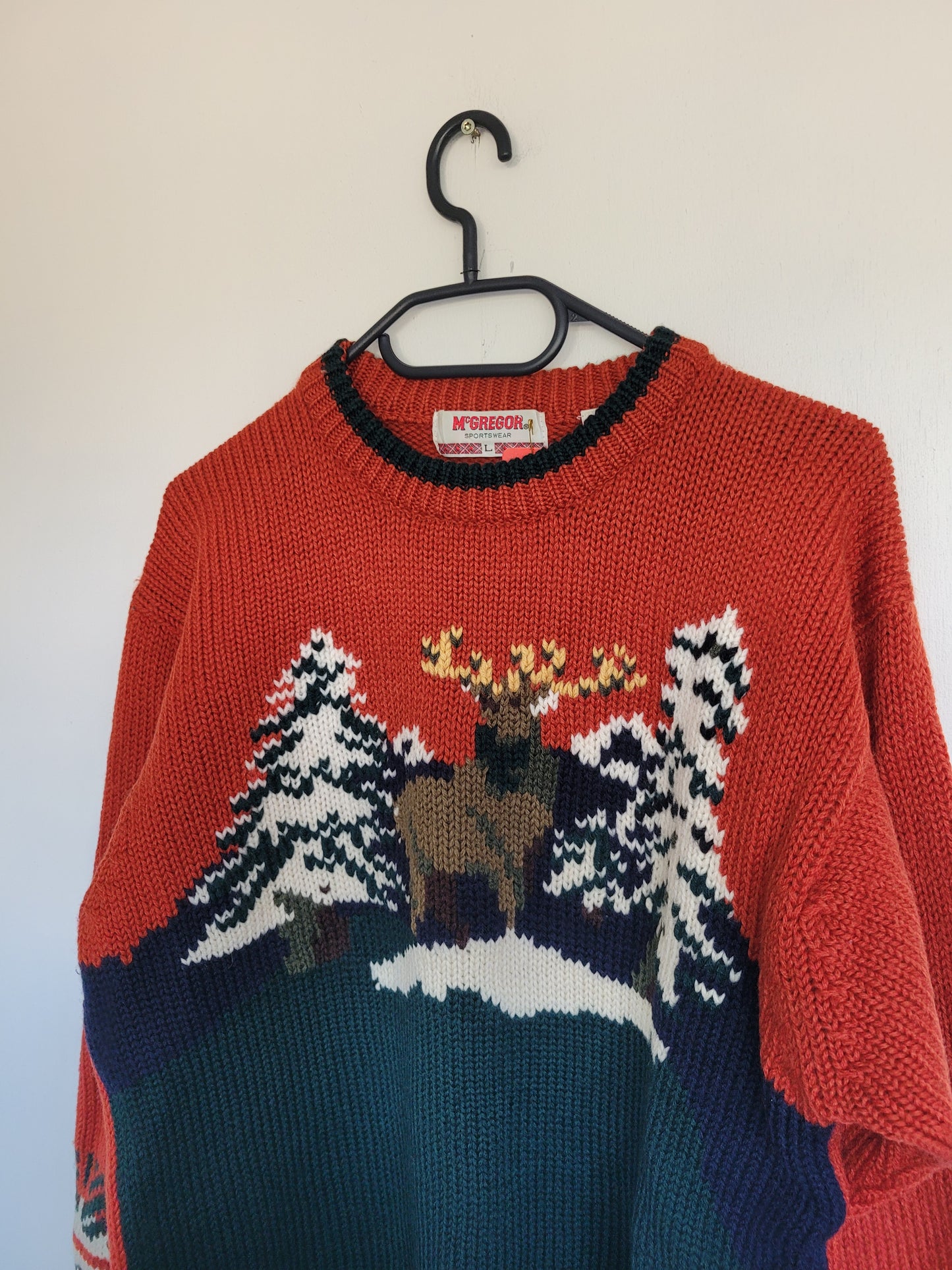 Valley Watch 🦌 - vintage trui met afbeelding van een hert - maat L