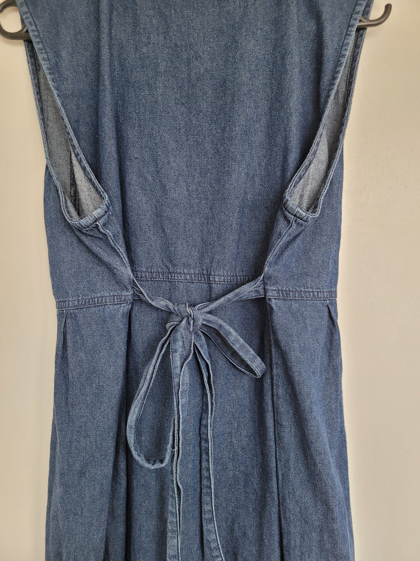 Denim bloemen jurk - M