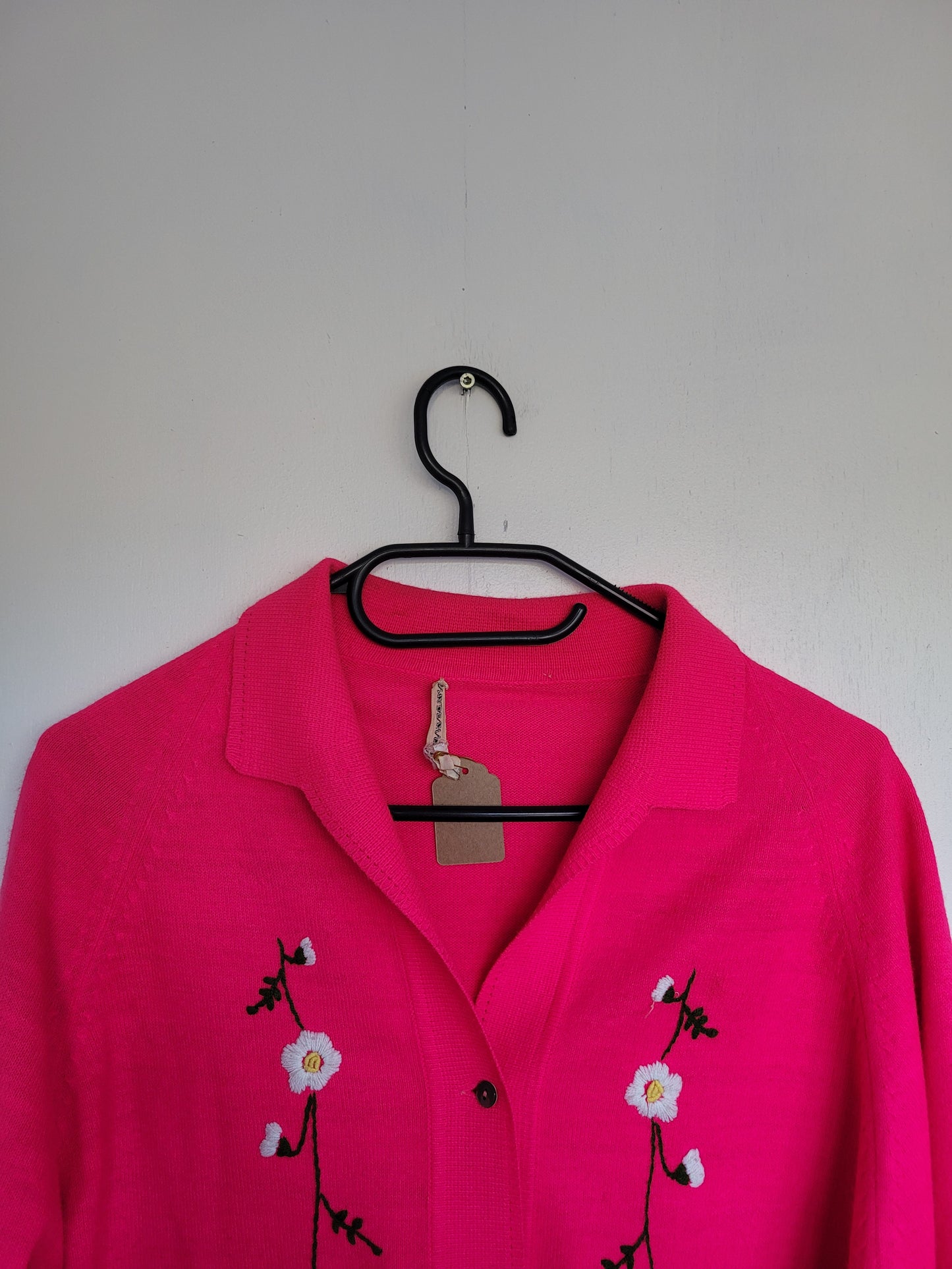 Neon Pink Flowers vest - S/M