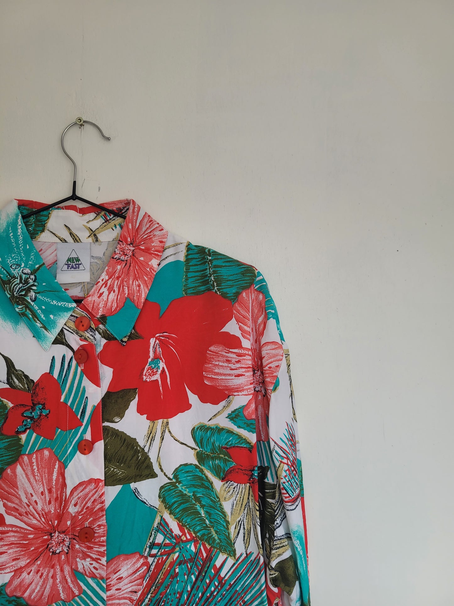 Tropical Chapters - vintage blouse met tropische Hawaii print - maat XL