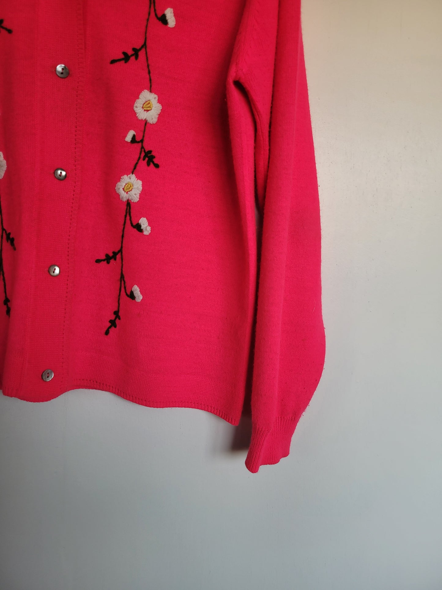 Neon Pink Flowers vest - S/M