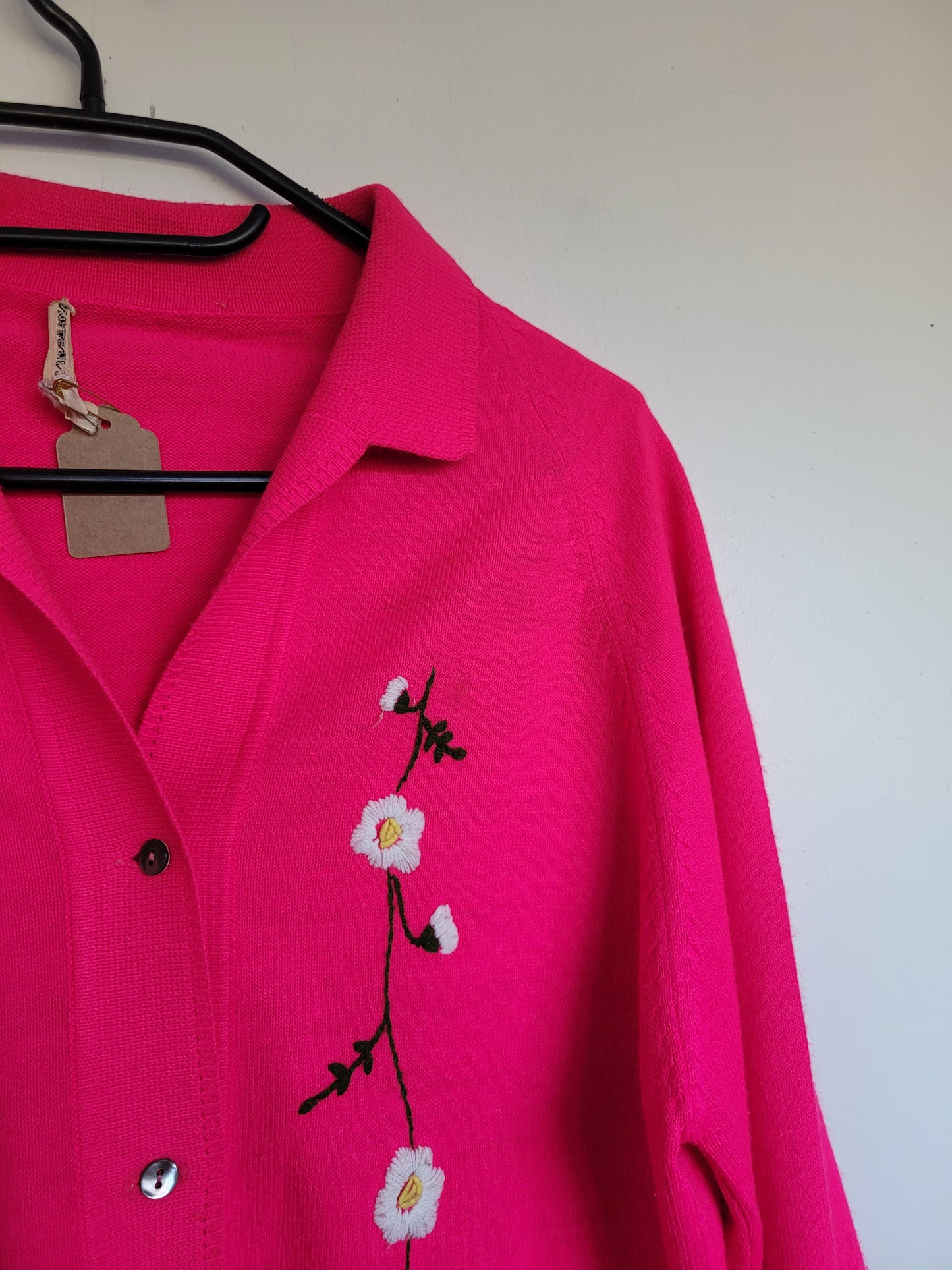 Neon Pink Flowers vest - S/M