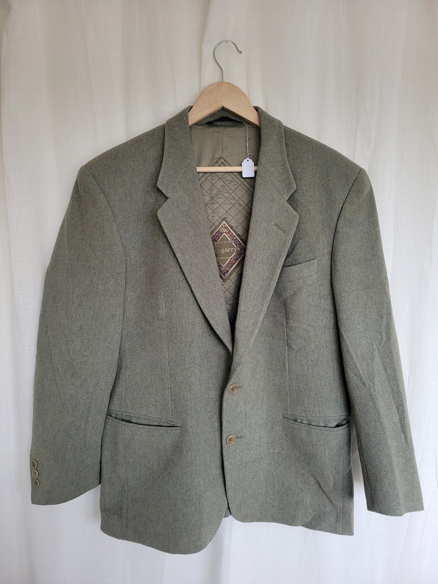 π
Whispers of Dawn - vintage green/grey blazer - size L/XL