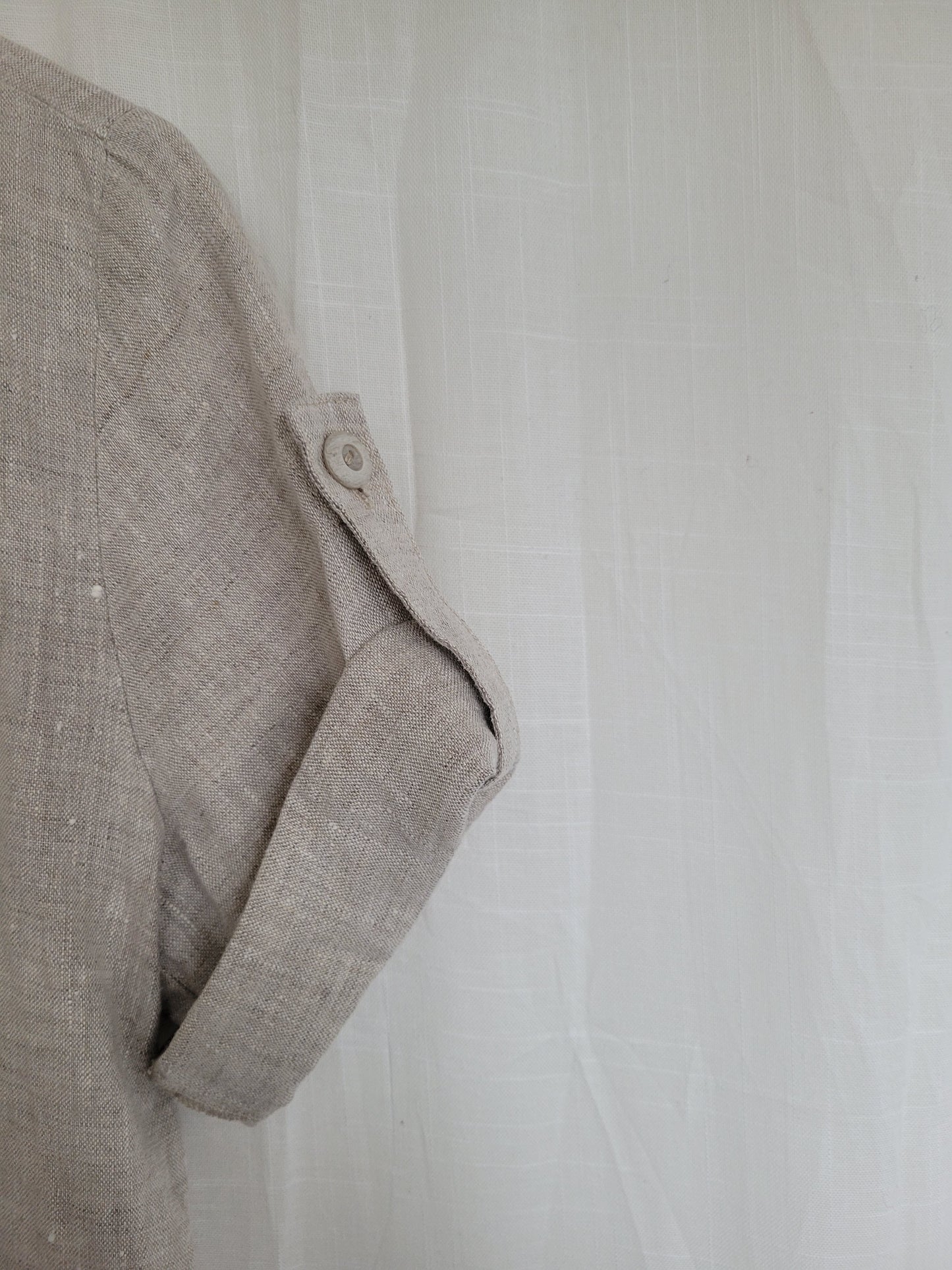 🤍 Quiet Simplicity - simple linen blouse - size M/L
