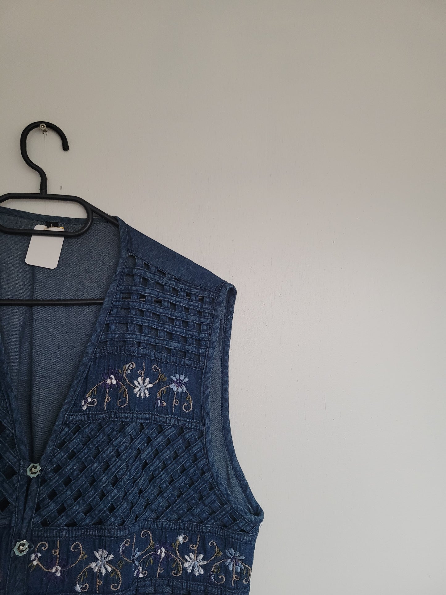 Vintage denim gilet - L