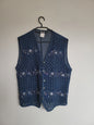 Vintage denim gilet - L