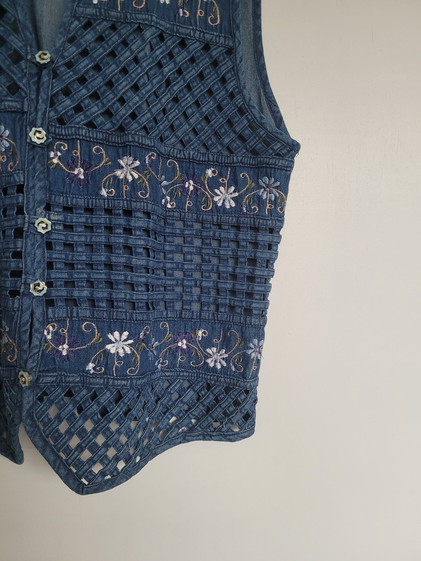 Vintage denim gilet - L