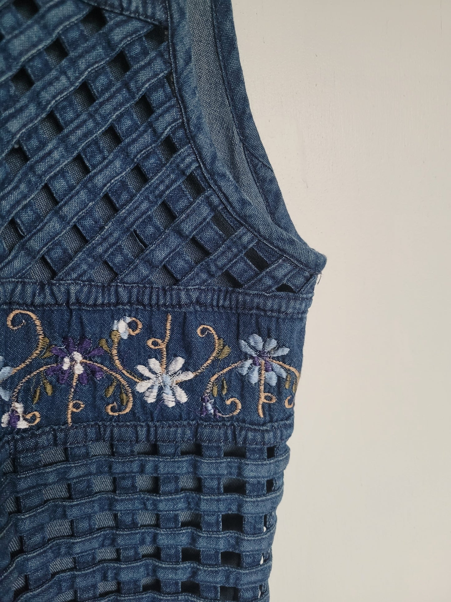 Vintage denim gilet - L