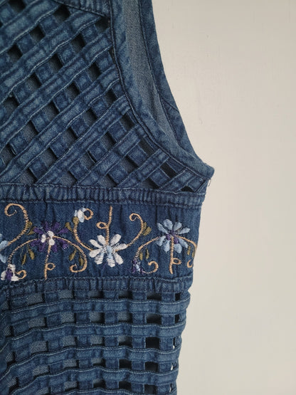 Vintage denim gilet - L