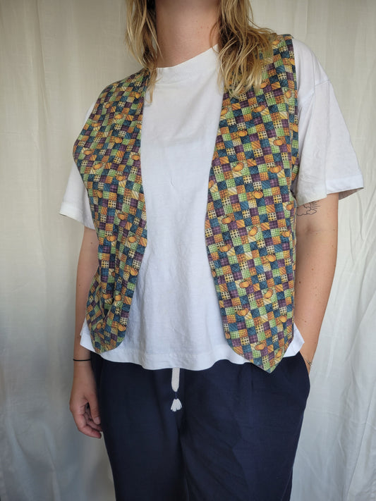 Witching Hour 🍂 - reversible vintage Halloween vest - size L/XL