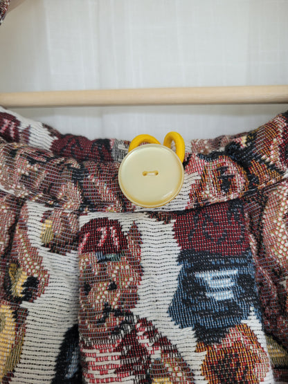 The Bear Pair Bag 🧸 - vintage tapestry bag with bear print