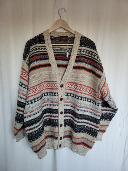 🍂 Grandpa’s Harvest Knit - vintage grandpa vibe knitted cardigan - size XL/XXL