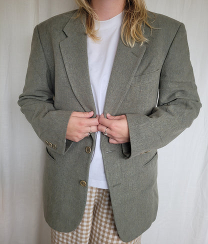 🌅 Whispers of Dawn - vintage green/grey blazer - size L/XL