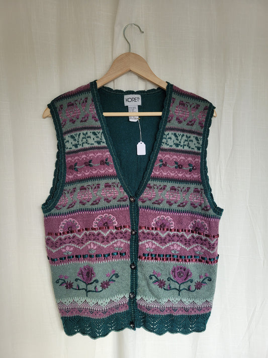 ✨ Mystic Mosaic - vintage purple/teal colored spencer - size M